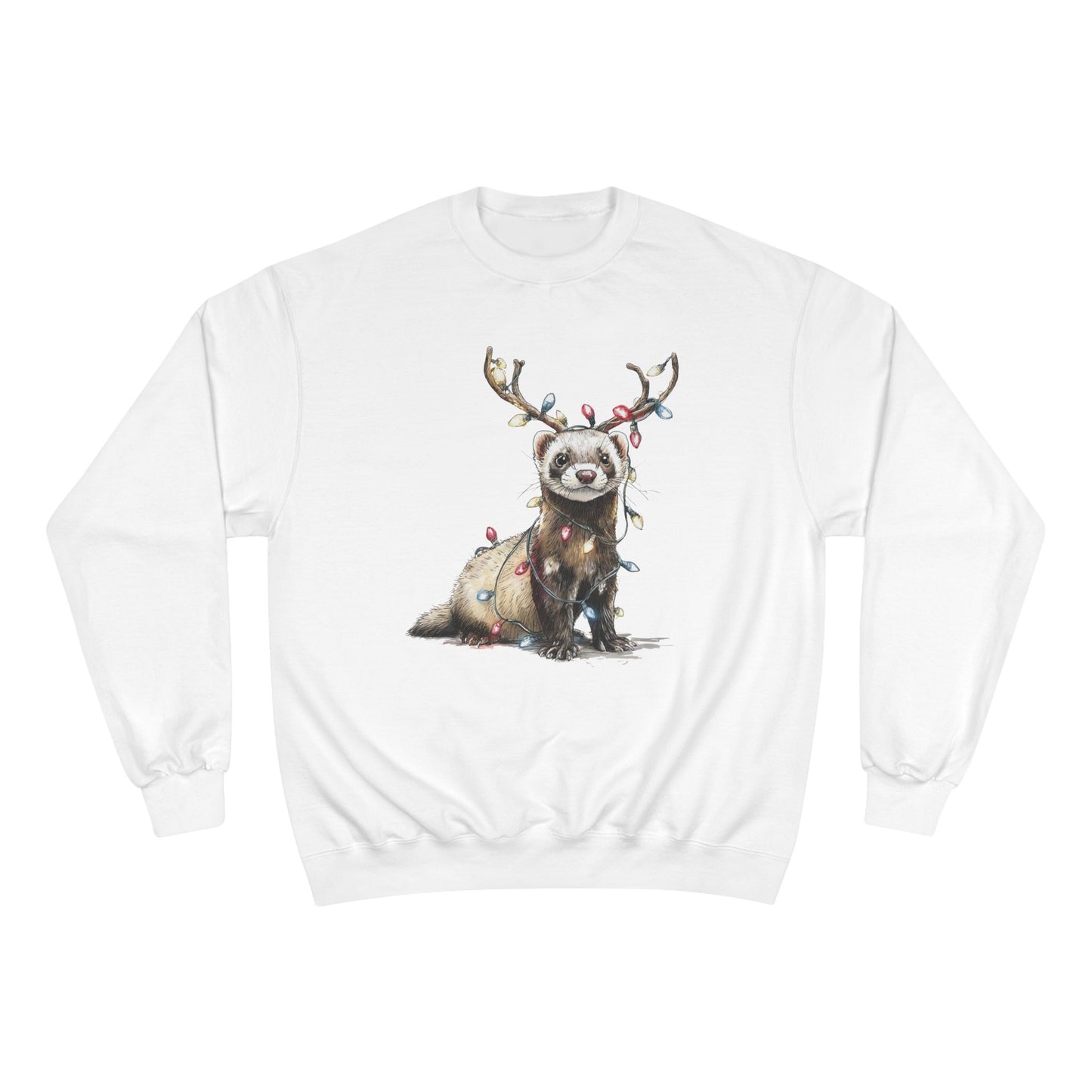 Otter Wants to be a Reindeer Champion Sweatshirt, Cozy Holiday Apparel, Christmas Gift, Cute Winter Wear