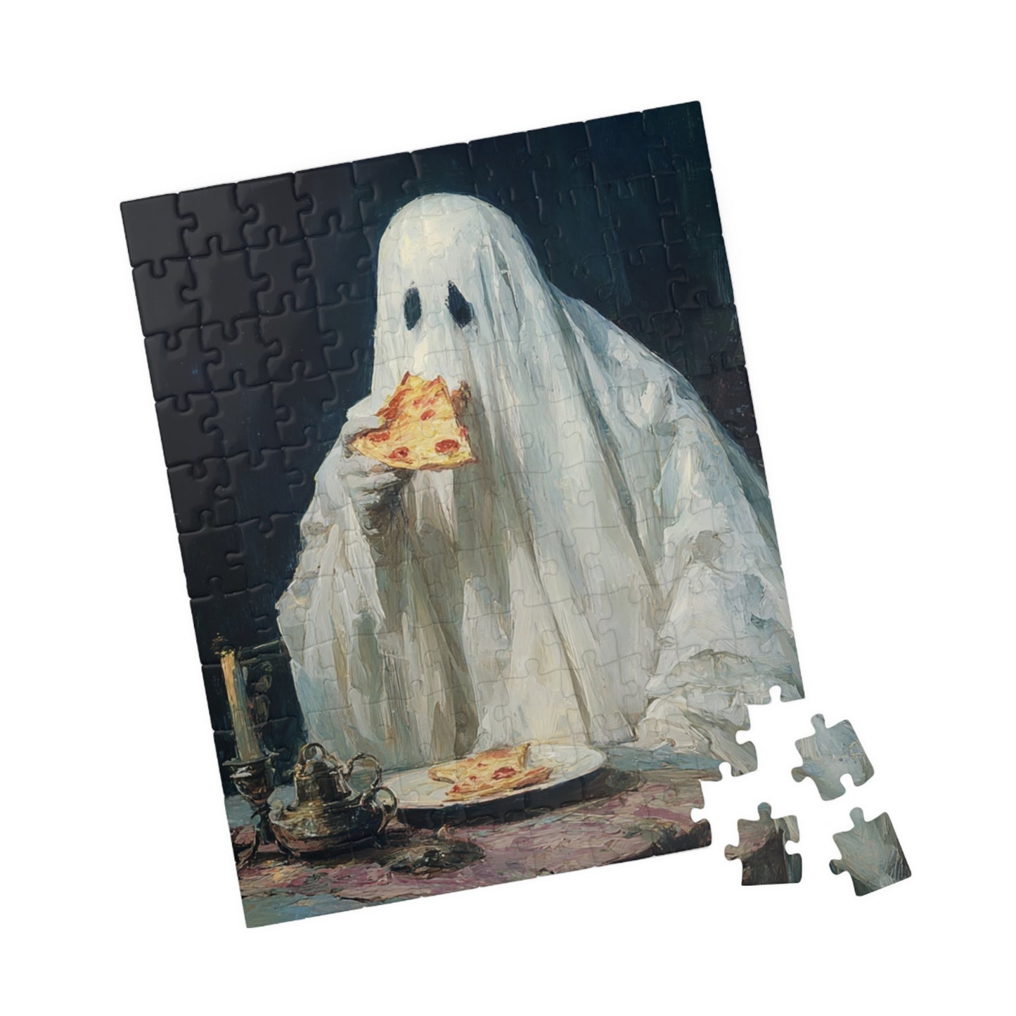 Ghostly Pizza Puzzle Collection - Fun for Families, Halloween Decor, Gift for Puzzle Lovers, Home Activity
