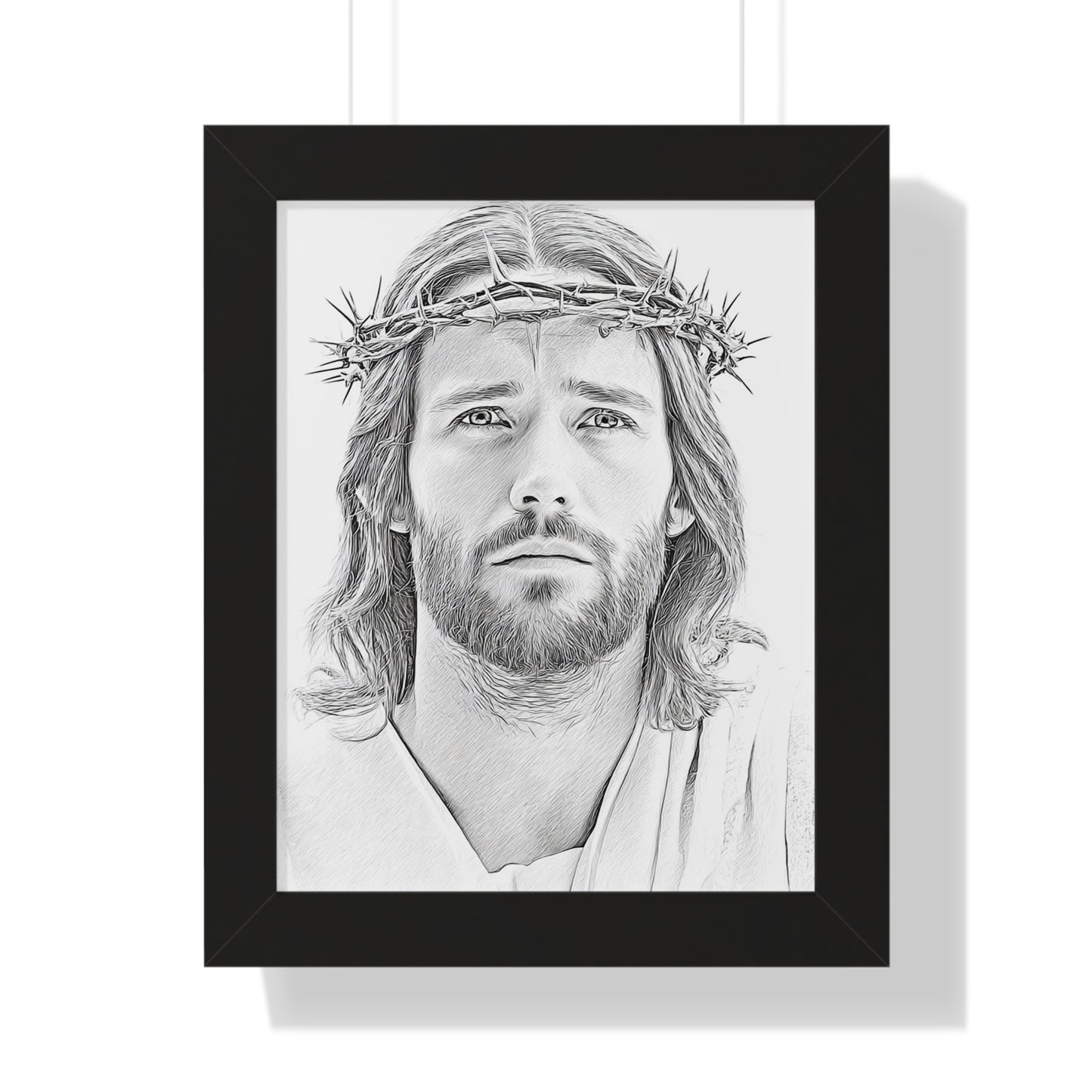 Framed Jesus Poster, Christian Art, Religious Decor, Inspirational Wall Art, Home Decoration, Gift for Faith