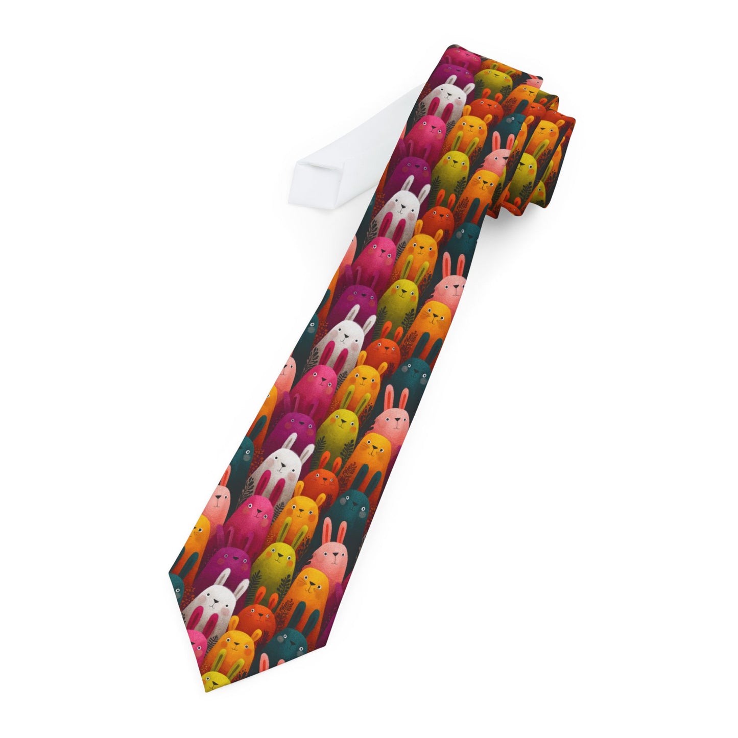 Colorful Bunny Necktie | Fun Accessory for Spring and Summer