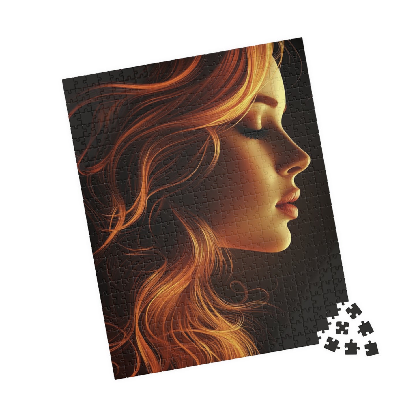 Elegant Woman Silhouette Puzzle - 110, 252, 520, 1014-Piece, Art Puzzle, Gift for Her, Home Decor, Relaxation Activities