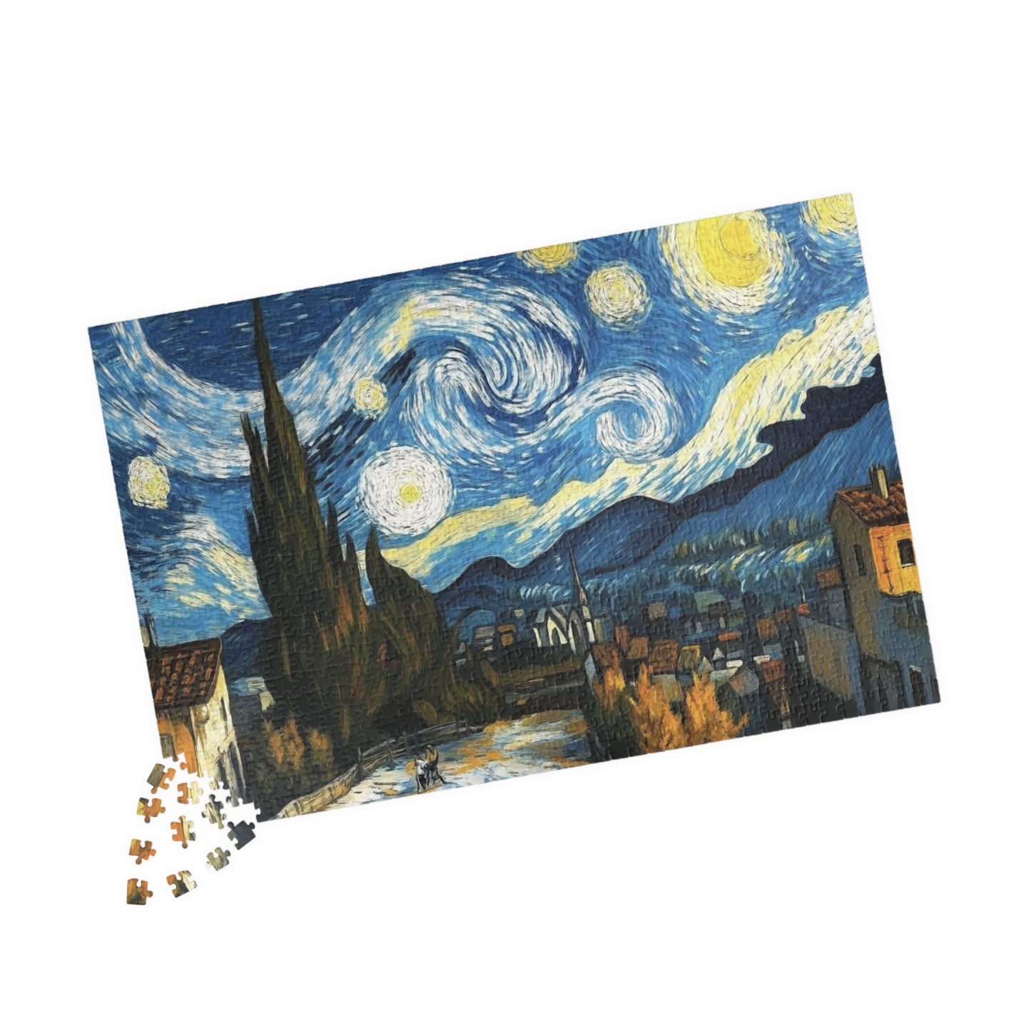 Starry Night Puzzle, 110, 252, 520, 1014-piece Jigsaw, Art Lovers Gift, Family Activity, Home Decor, Relaxing Pastime