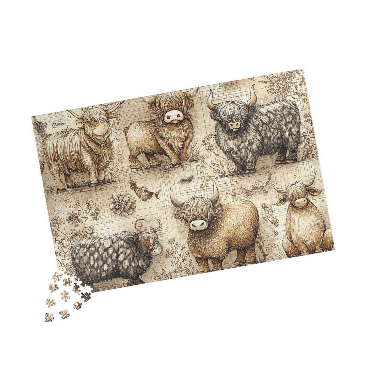 Rustic Farm Animal Puzzle, 110-1014 Piece Jigsaw, Cozy Home Decor, Gift for Animal Lovers, Family Game Night, Unique Collectible