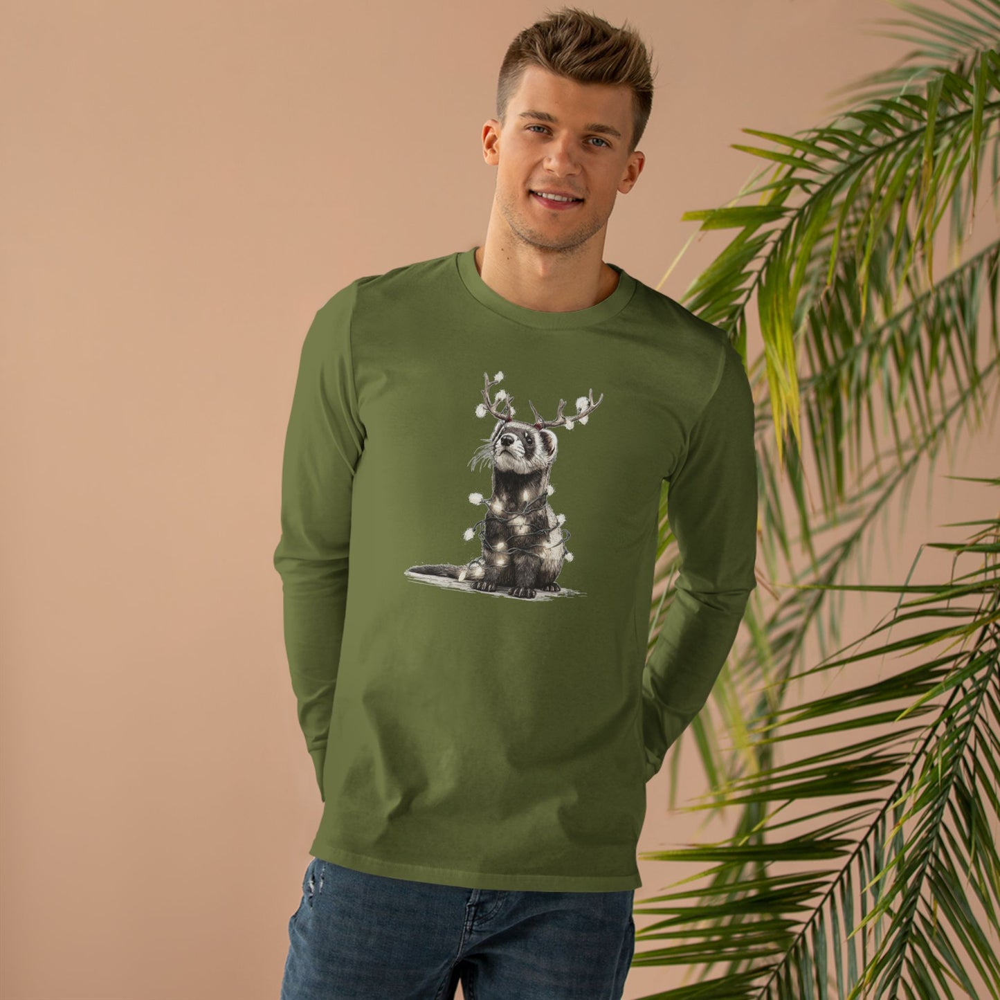 Otters First Christmas Graphic Longsleeve Tee, Holiday Apparel, Christmas Tee