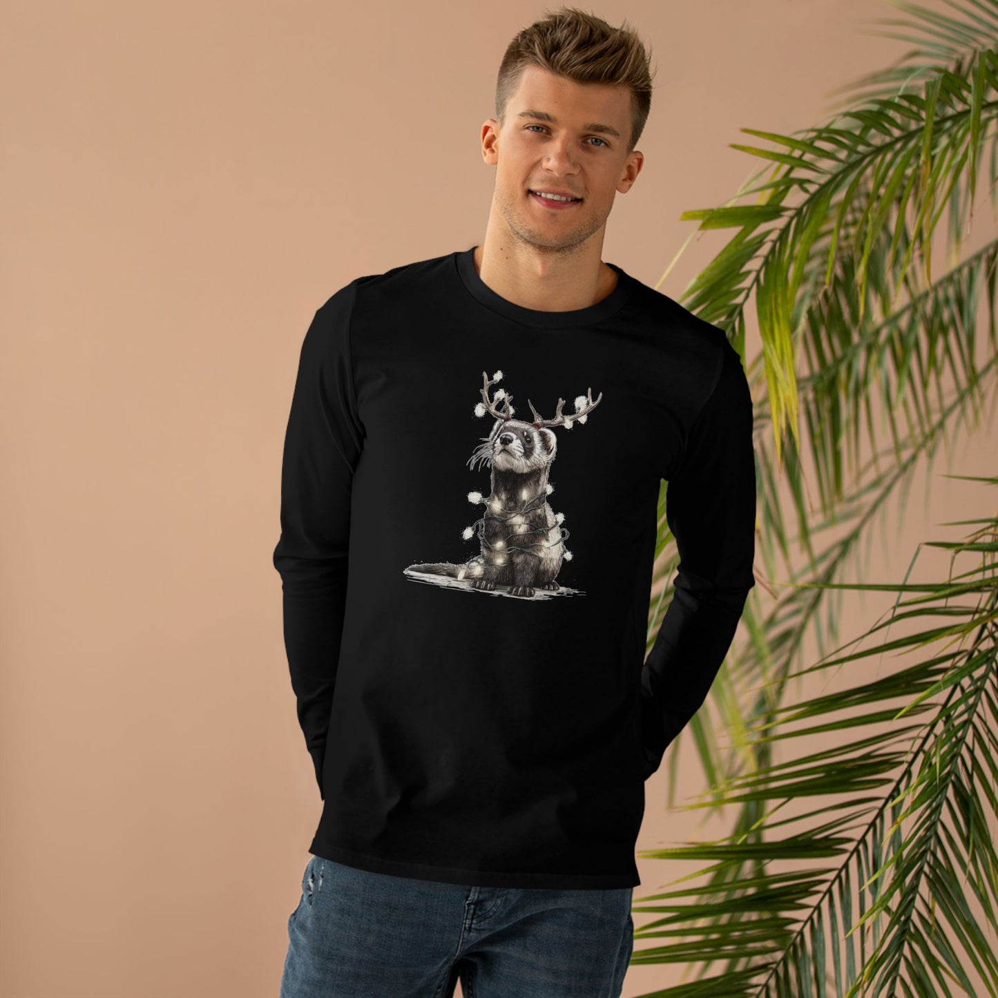 Otters First Christmas Graphic Longsleeve Tee, Holiday Apparel, Christmas Tee