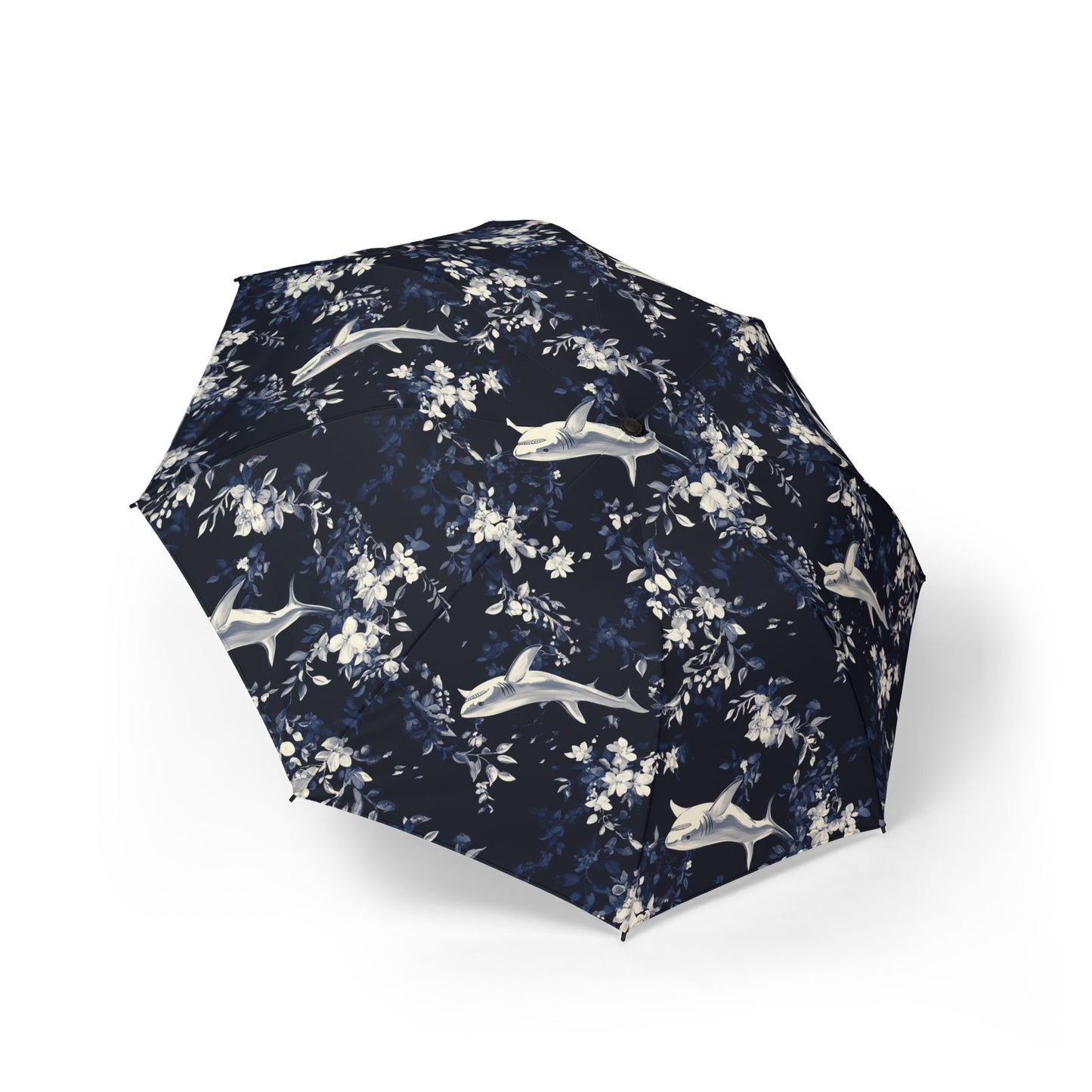 Floral Semi-Automatic Foldable Umbrella, Weather Essentials, Compact Travel Umbrella, Rainy Day Accessory, Stylish Gift