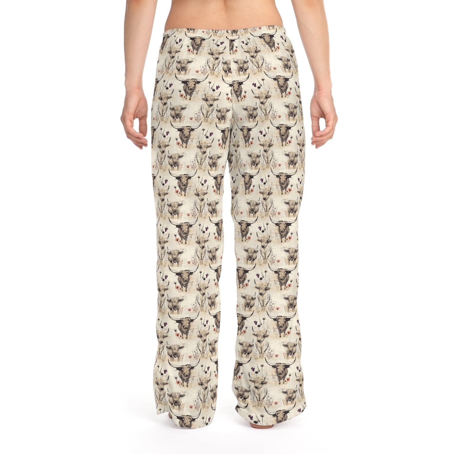 Highland Cow Women's Pajama Pants - Cozy Lounge Wear for Cow Lovers