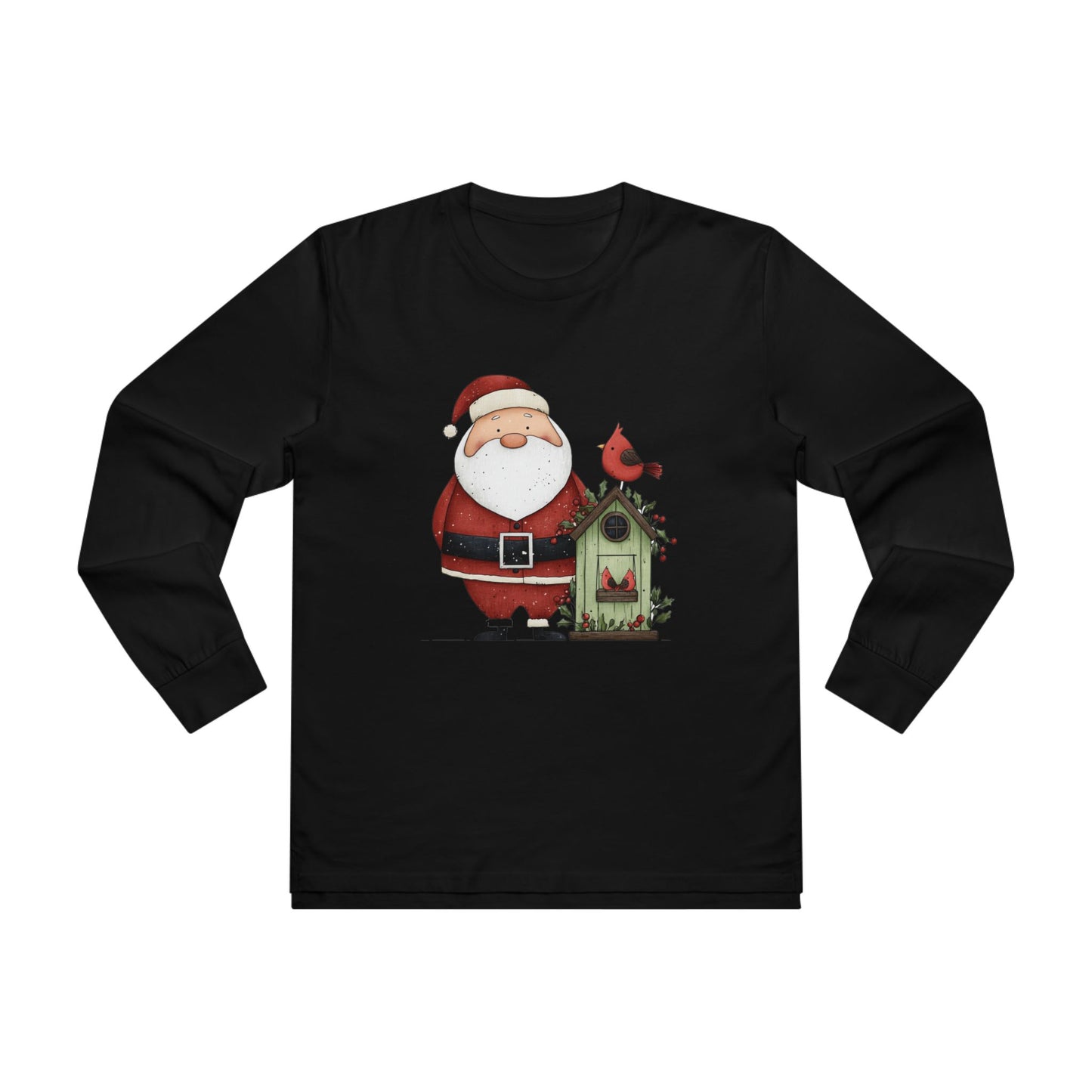Santa Claus Longsleeve Tee - Perfect for Christmas, Holiday Gatherings, Winter Wear, Gift for Him, Festive Style