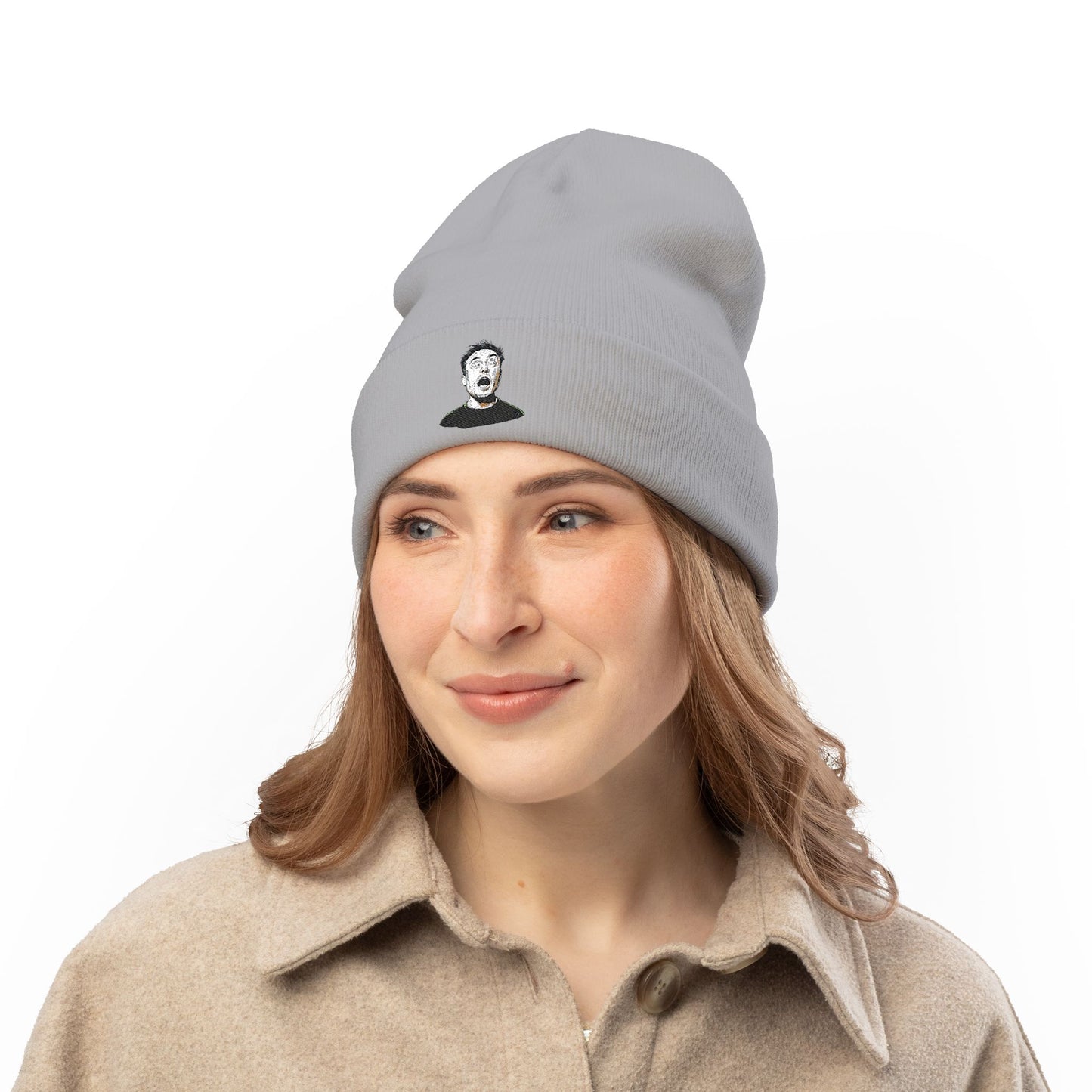 Embroidered Elon Musk Knit Beanie, Cozy Winter Hat, Funny Gift for Him, Political Satire Fashion