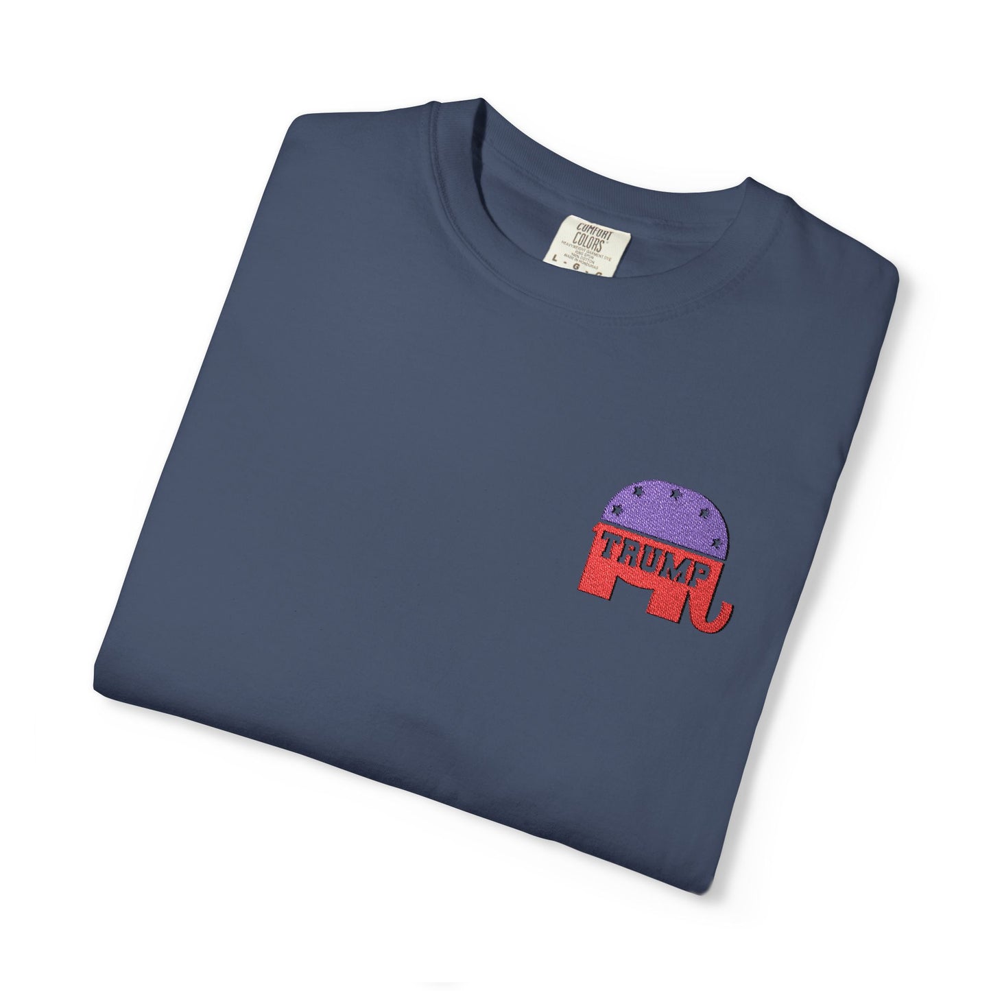 Embroidered Trump Republican Elephant Graphic Tee for MAGA, Unisex T-shirt, Casual Wear, Eco-Friendly Gift, Outing Shirt