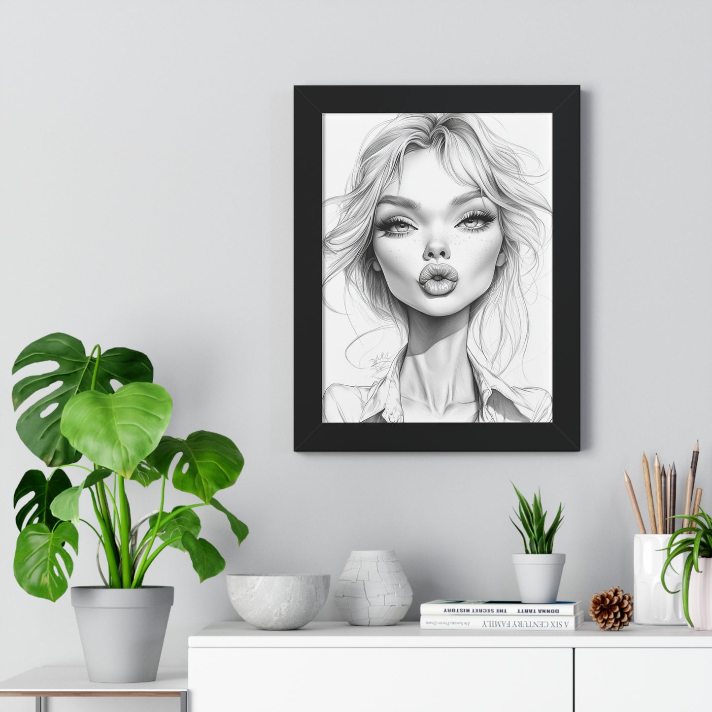Stylish Framed Vertical Poster - Chic Wall Art Decor, Modern Home Decor, Gift for Art Lovers, Trendy Interior Design
