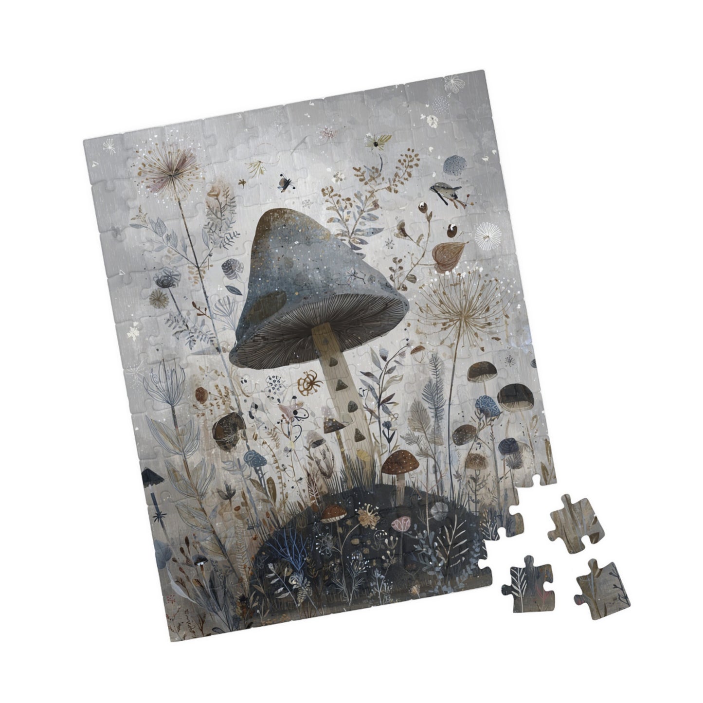 Whimsical Mushroom Puzzle | Nature-Inspired Jigsaw, 110-1014 Piece Set, Mindfulness Activity, Eco-Friendly Gift, Home Decor
