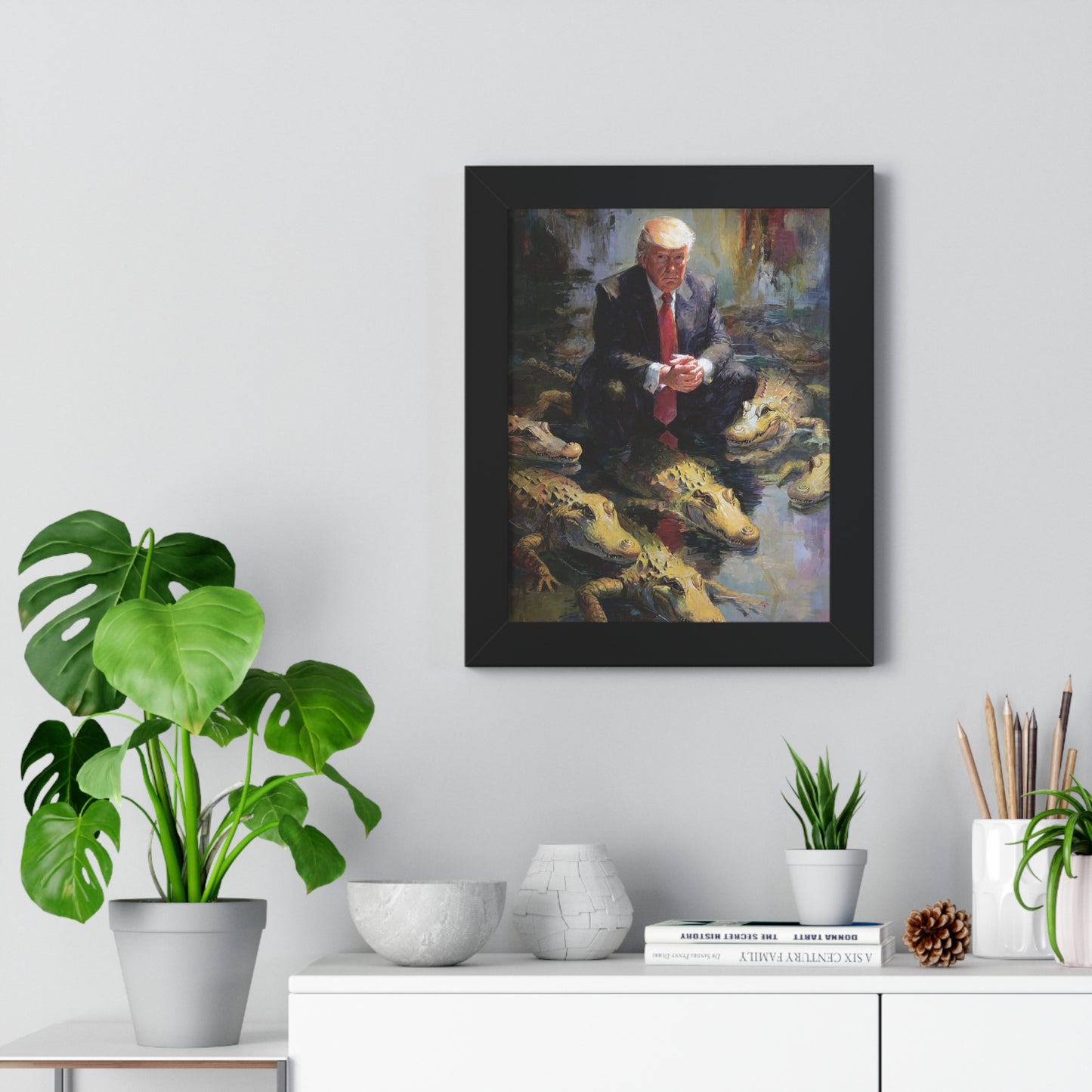 Framed Political Art Poster, Unique Home Decor, Gift for Collectors, Wall Art for Office, Funny Political Gift