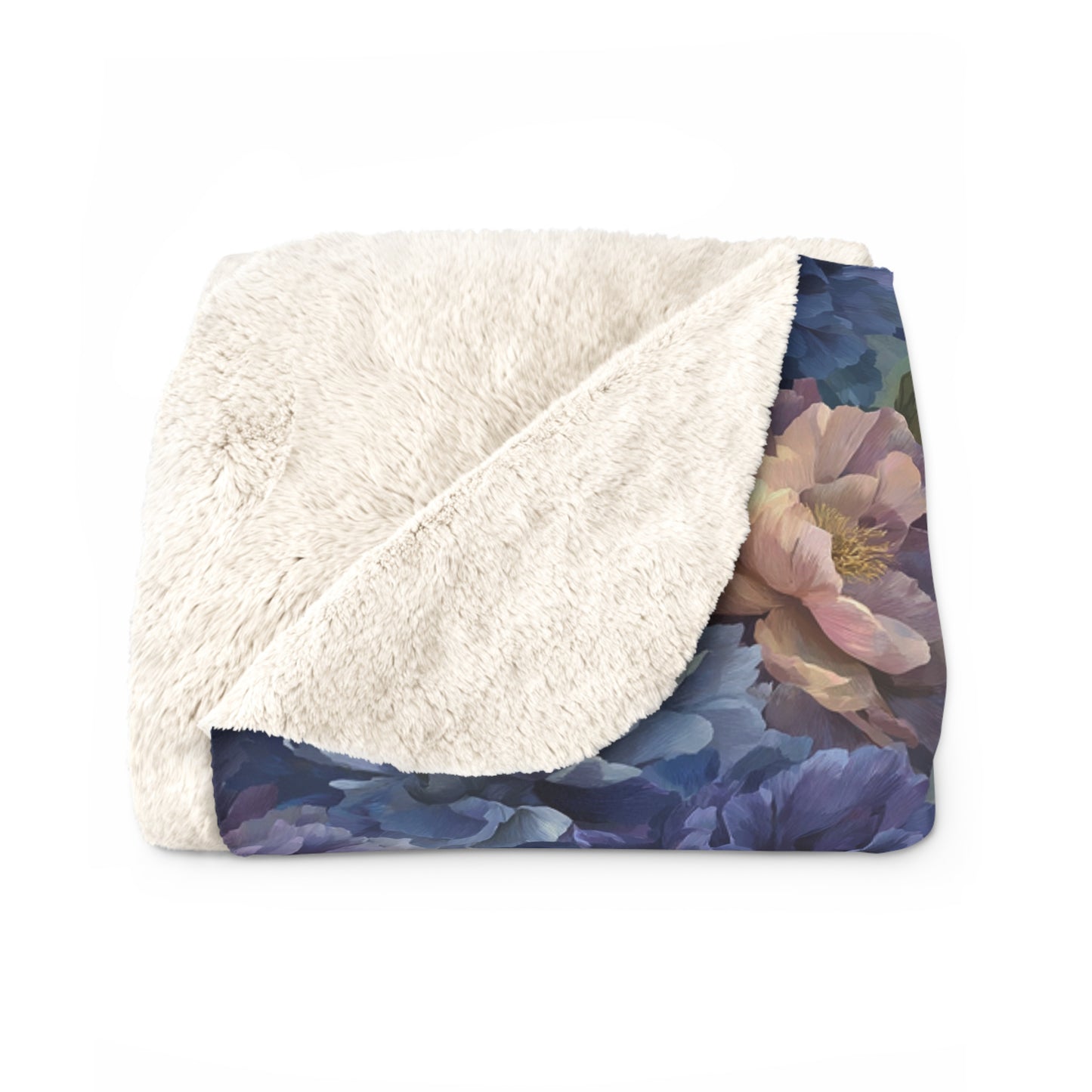 Dragon Floral Sherpa Fleece Blanket, Warm Throw for Sofa, Gift for Her