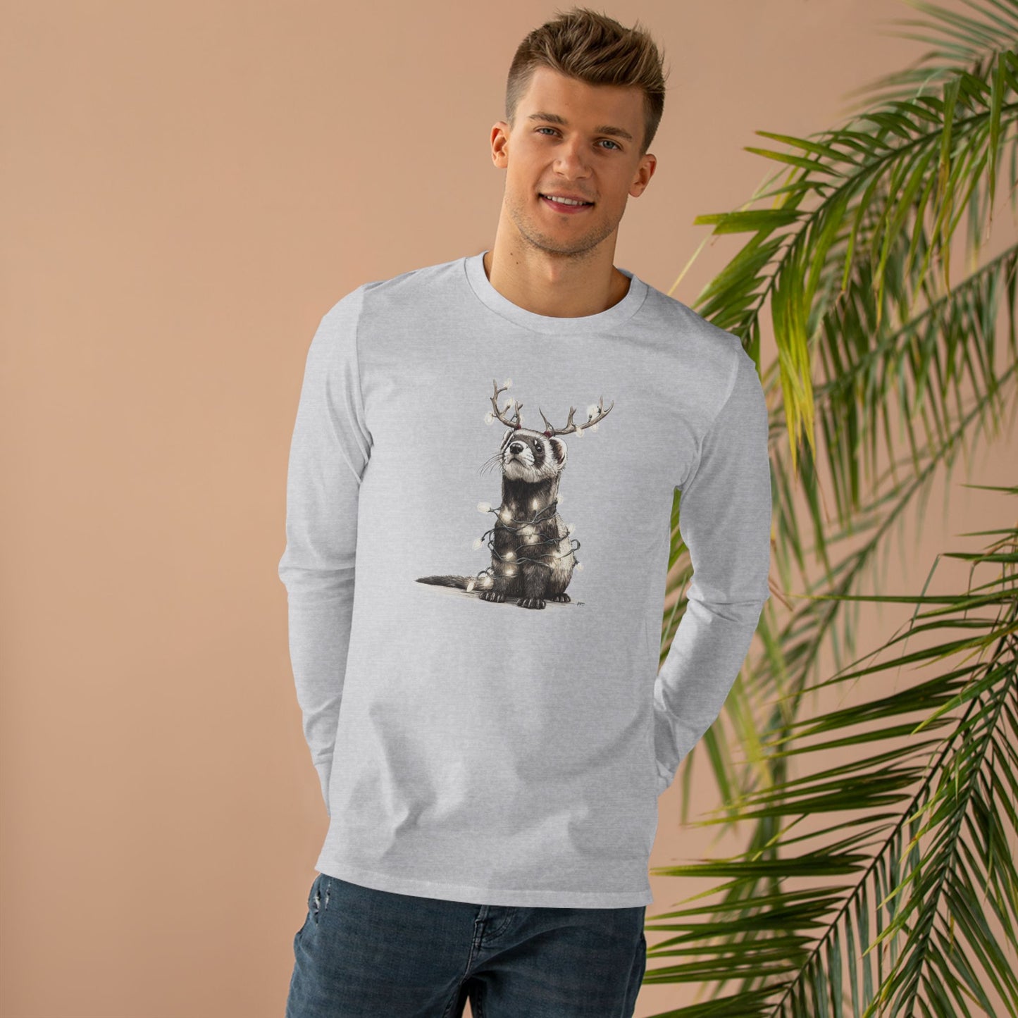 Otters First Christmas Graphic Longsleeve Tee, Holiday Apparel, Christmas Tee