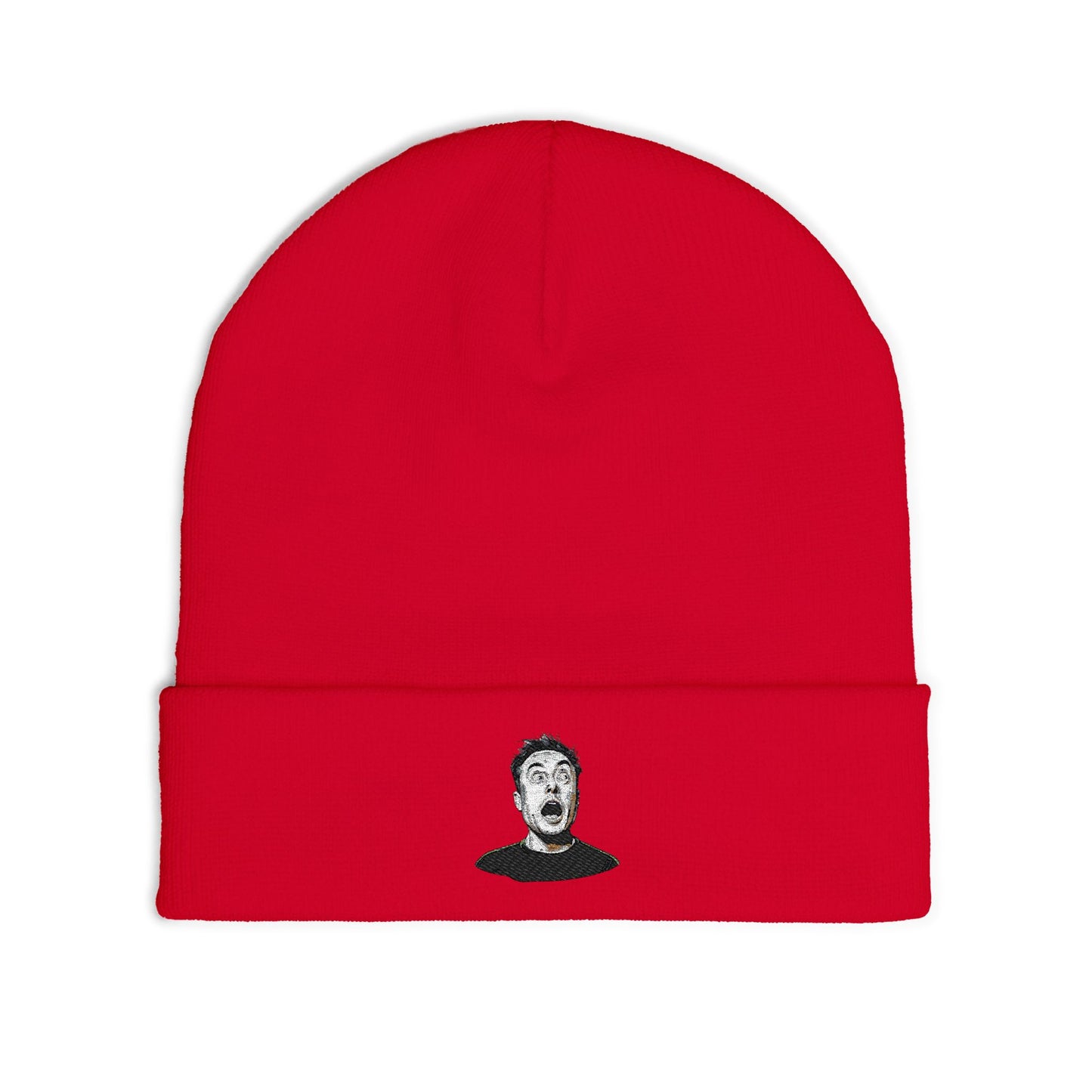 Embroidered Elon Musk Knit Beanie, Cozy Winter Hat, Funny Gift for Him, Political Satire Fashion