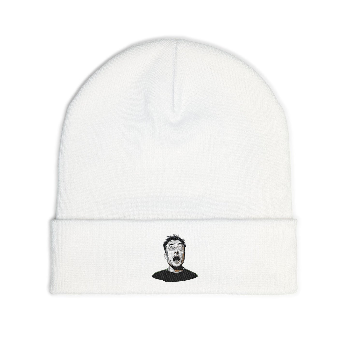 Embroidered Elon Musk Knit Beanie, Cozy Winter Hat, Funny Gift for Him, Political Satire Fashion