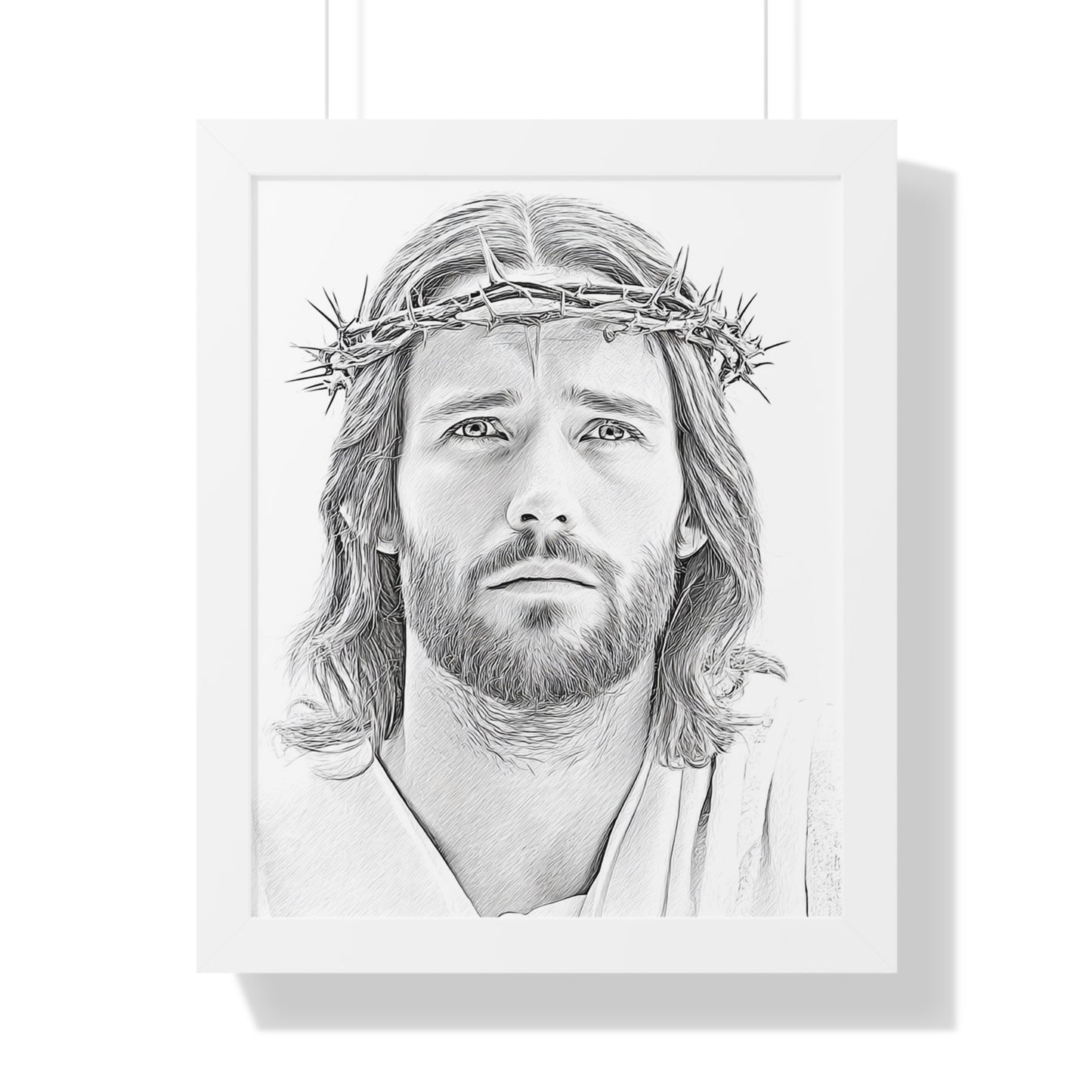 Framed Jesus Poster, Christian Art, Religious Decor, Inspirational Wall Art, Home Decoration, Gift for Faith