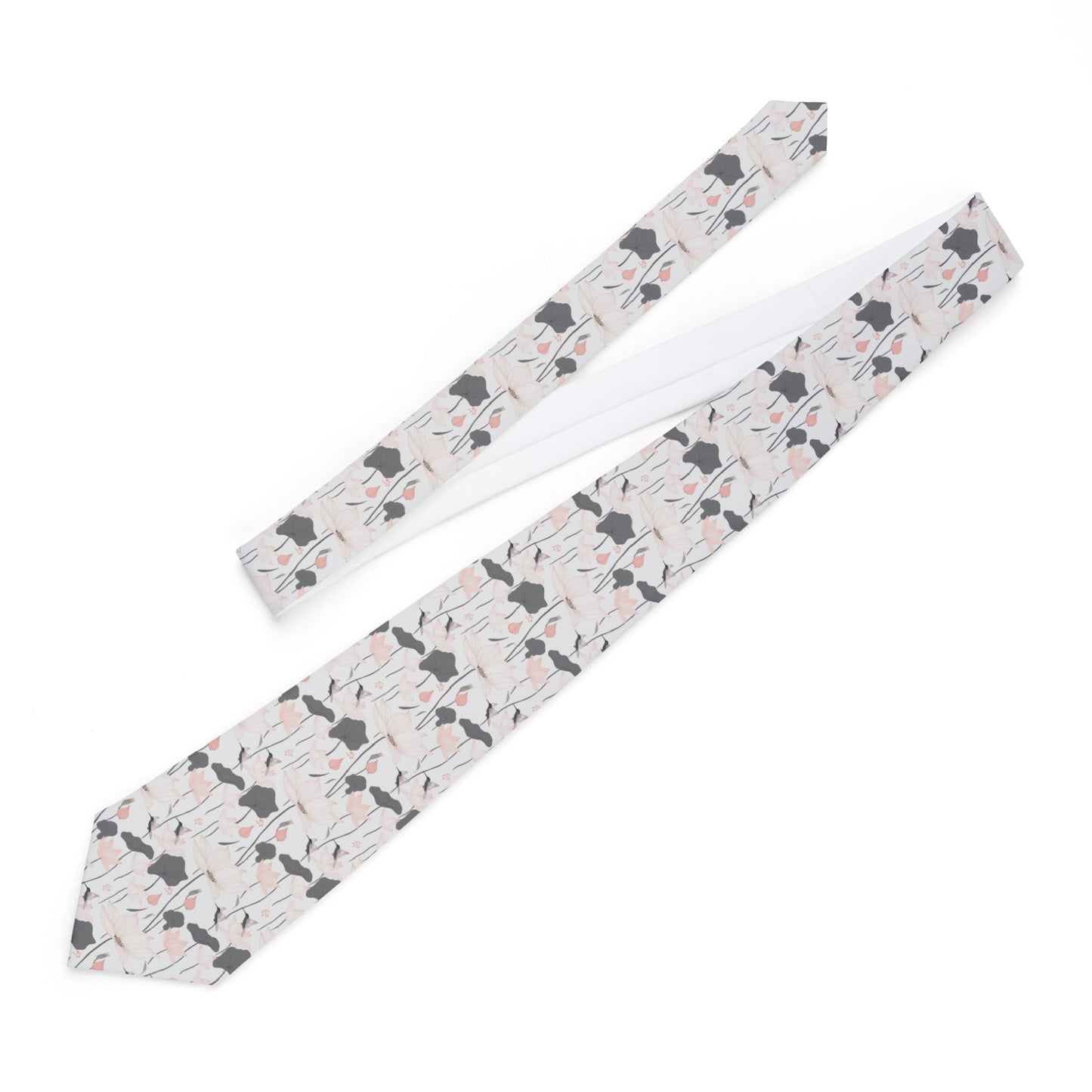 Stylish Necktie with Abstract Floral Design, Perfect for Weddings, Formal Events, Gift for Men, Father's Day, Business Attire
