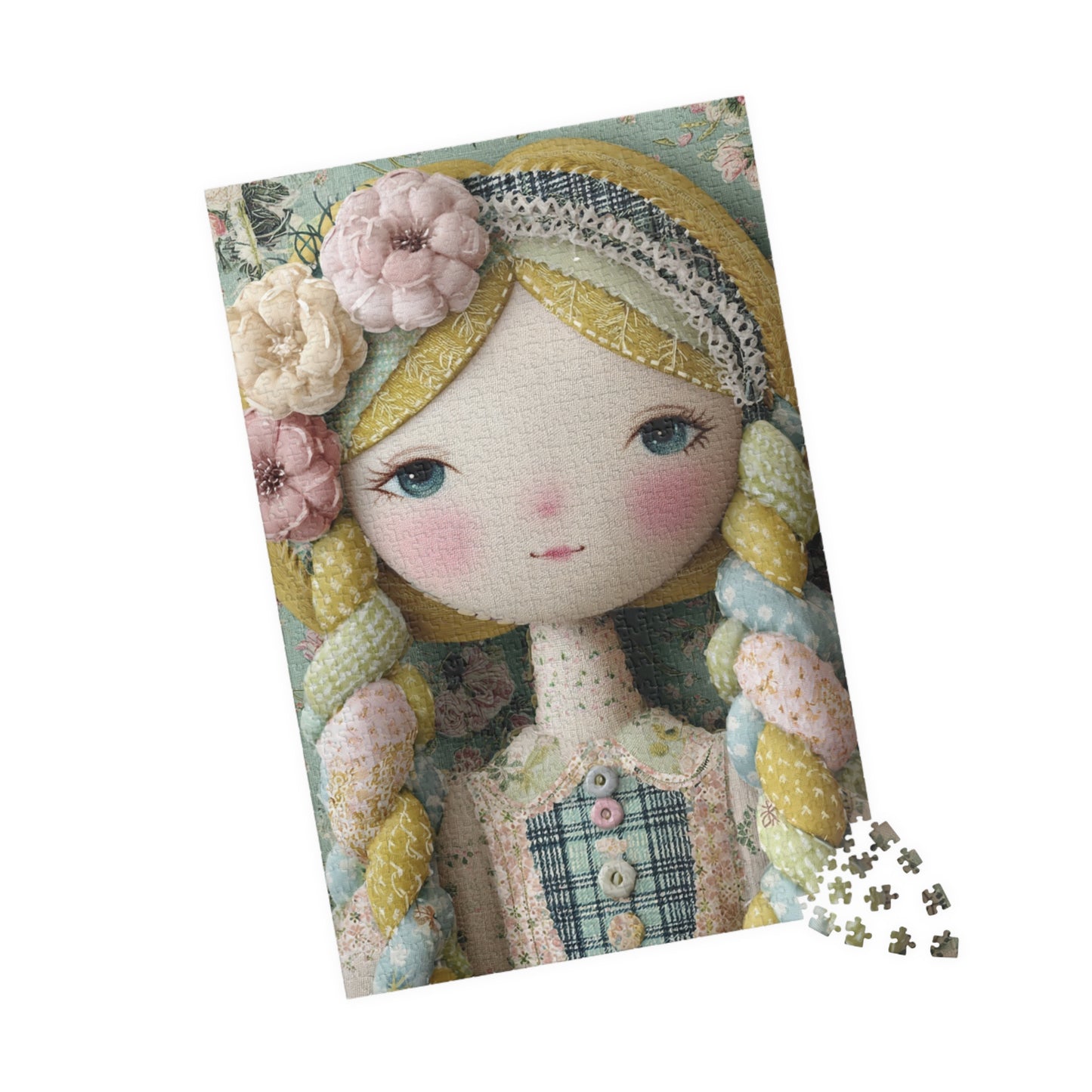 Charming Floral Doll Puzzle | 110, 252, 520, 1014-pieces, Whimsical Decor, Family Activity