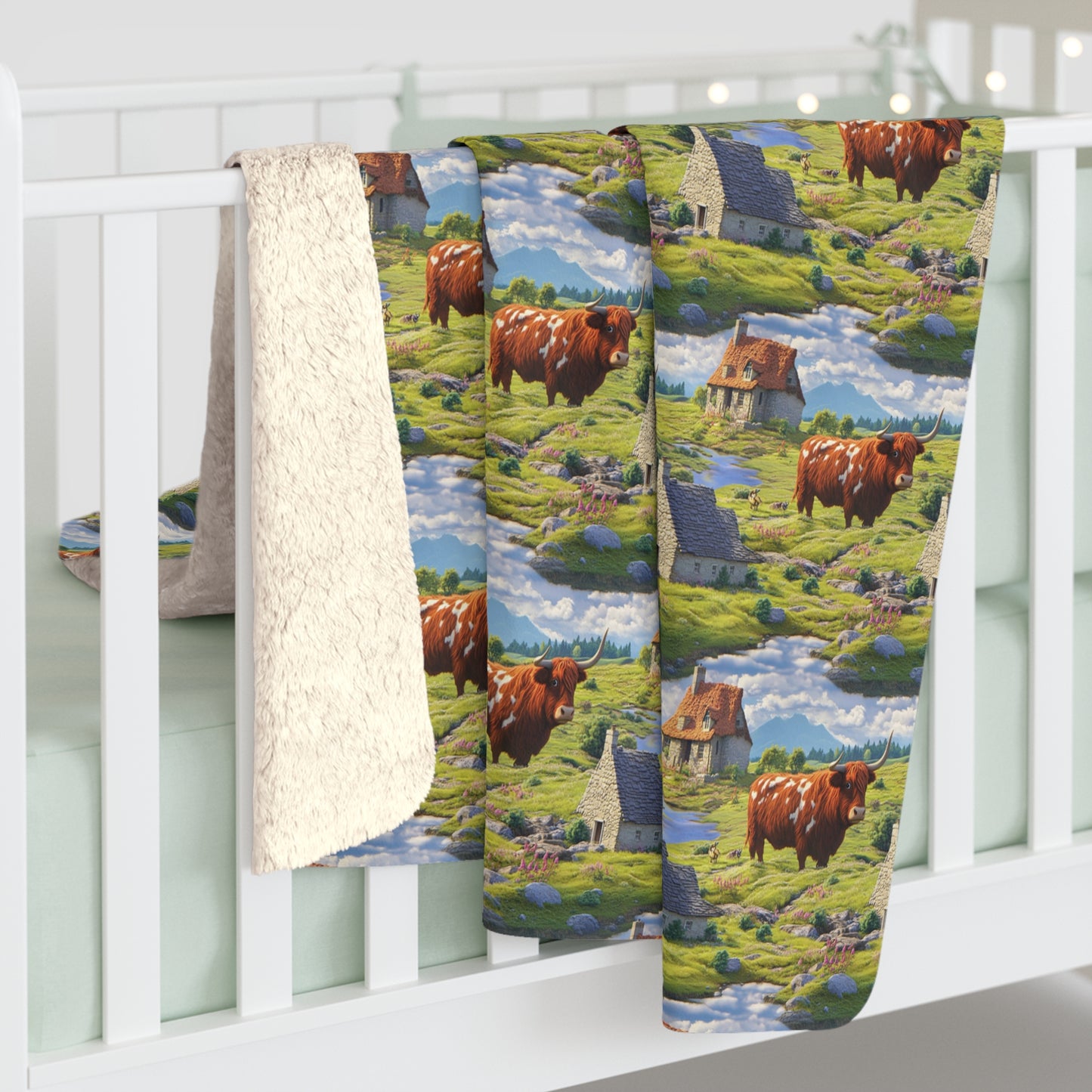 Cozy Farmhouse Sherpa Fleece Blanket