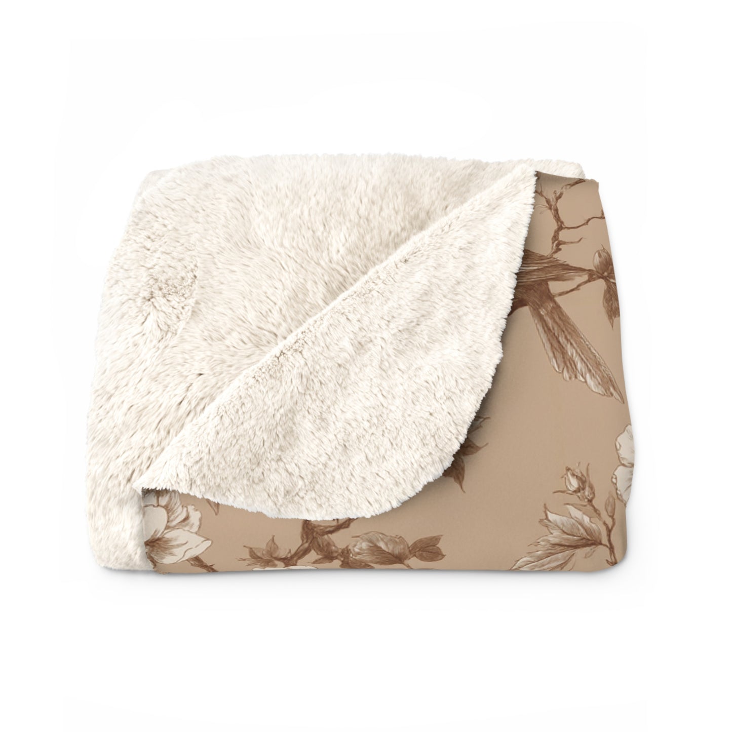 Cozy Floral Sherpa Fleece Blanket, Soft Blanket, Home Decor, Gift for Her, Warm Throw Blanket, Boho Blanket, Snuggy Blanket