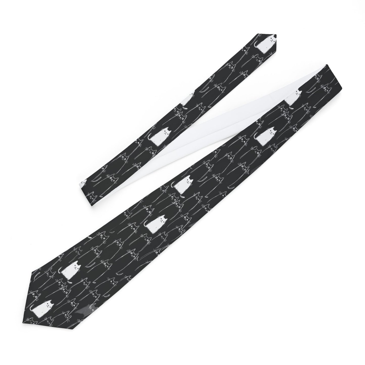 Cat Lover's Necktie, Funny Necktie for Cat Lovers, Gift for Halloween