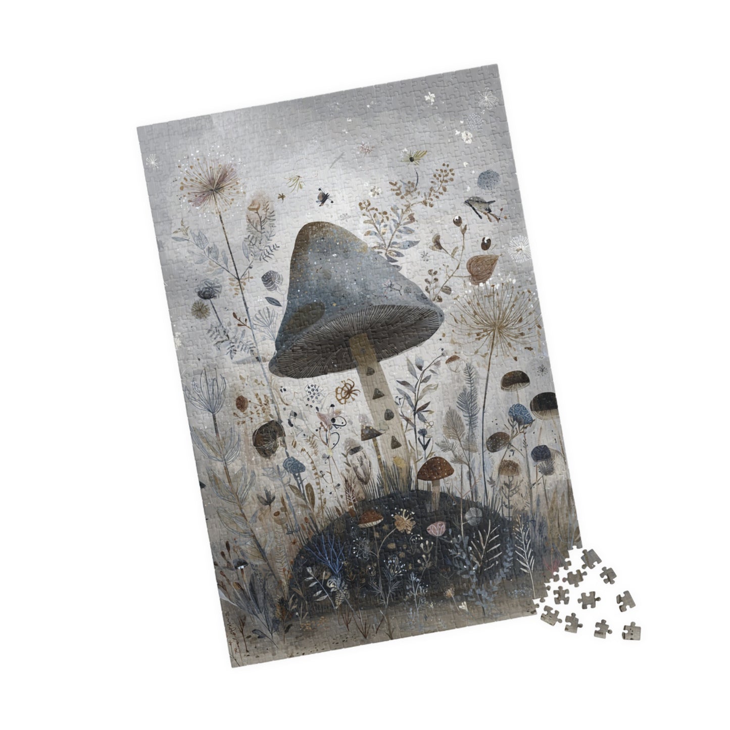 Whimsical Mushroom Puzzle | Nature-Inspired Jigsaw, 110-1014 Piece Set, Mindfulness Activity, Eco-Friendly Gift, Home Decor