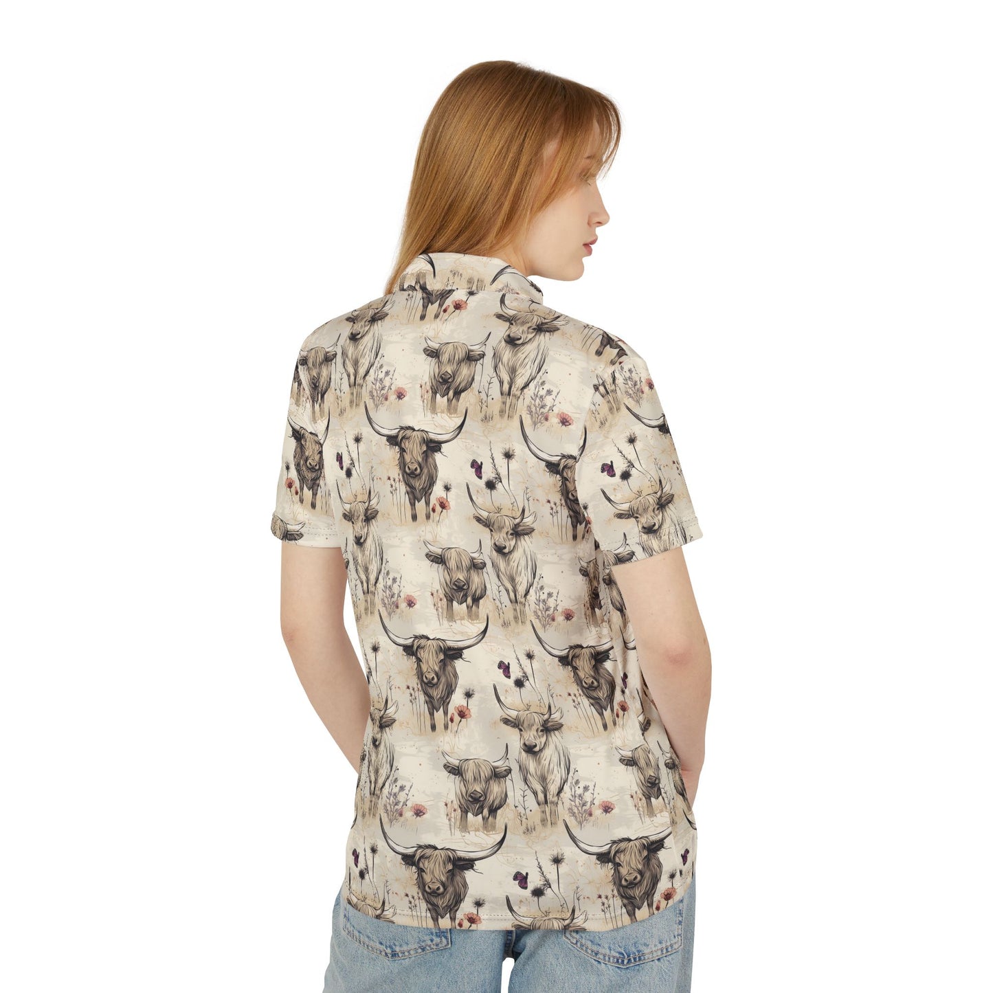 Highland Cow Polo Shirt | Get Complimented | Trending Homestead