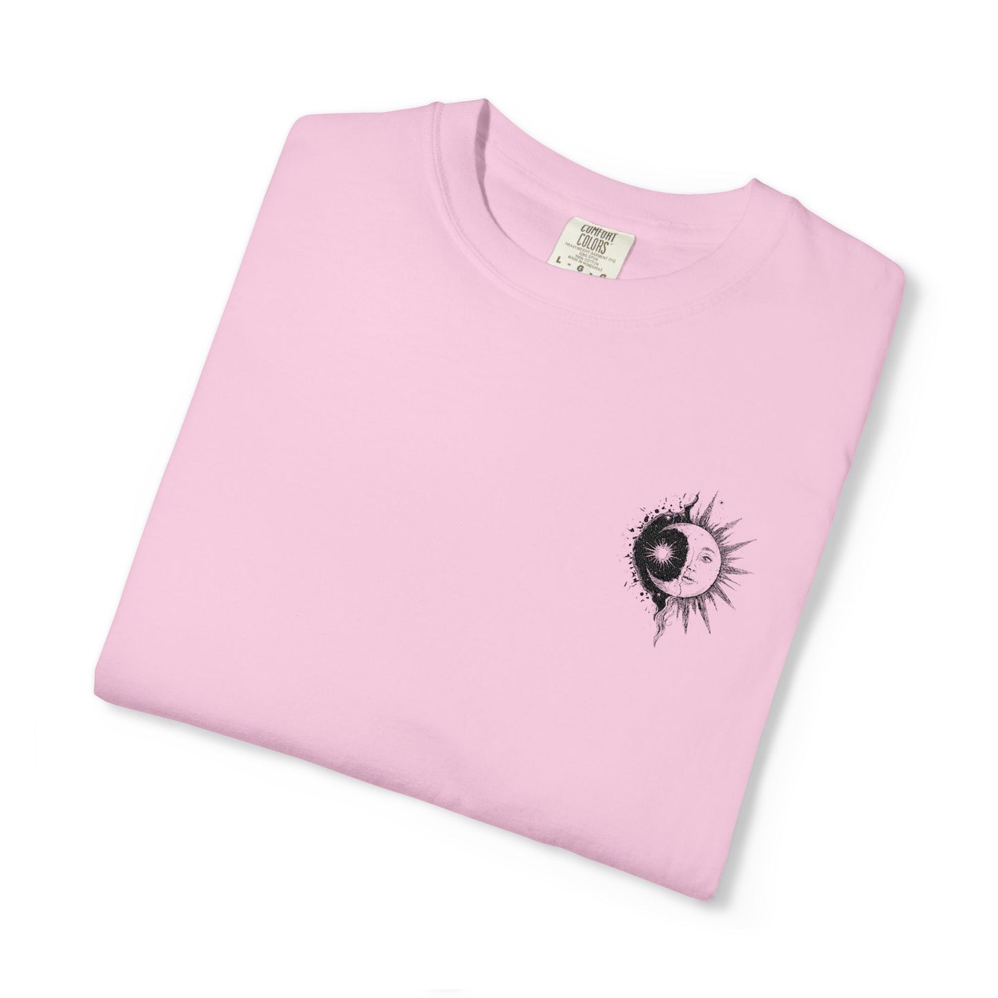 Comfort Colors Embroidered Hand-Illustrated Astrology Ying Yang Unisex T-Shirt, Cool Graphic Tee