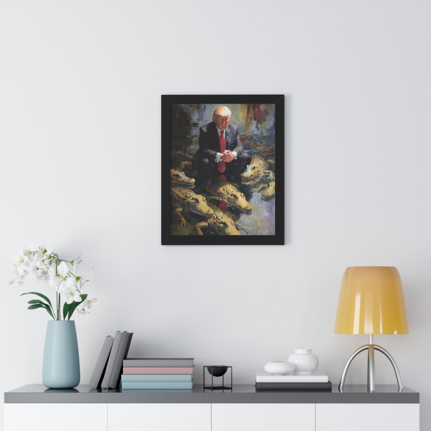 Framed Political Art Poster, Unique Home Decor, Gift for Collectors, Wall Art for Office, Funny Political Gift