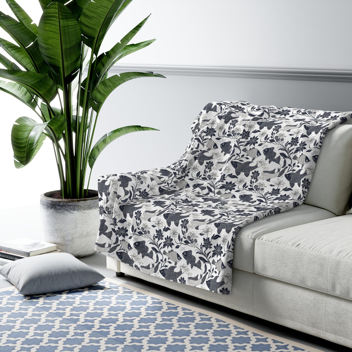 Cozy Floral Sherpa Blanket | Warm Floral Throw for Couch, Home Decor, Gift for Her, Cozy Nights