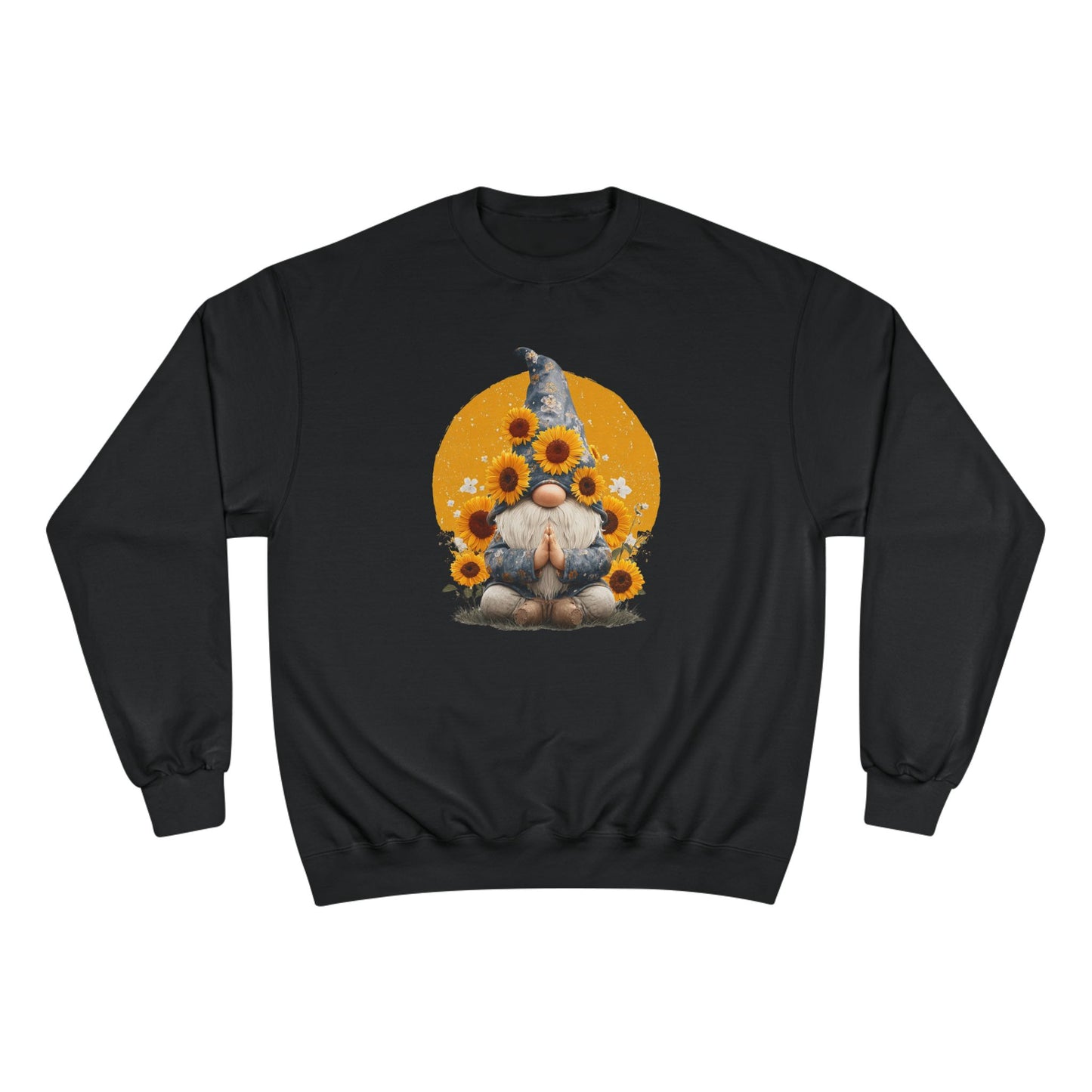 Sunflower Gnome Champion Sweatshirt, Cozy Fall Sweater, Perfect for Gifting, Birthday, Autumn Fashion, Cute Sweatshirt