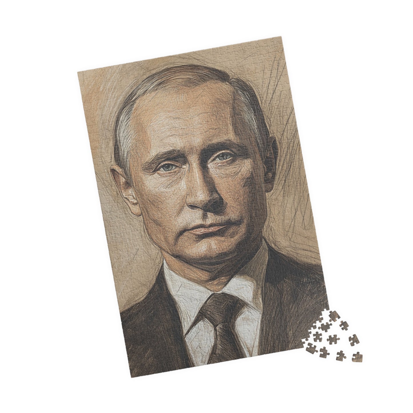 Artistic Putin Portrait Puzzle - 110 to 1014-Piece Jigsaw, Unique Gift for Adults, Home Decor, Mindful Activity, Collector's Item