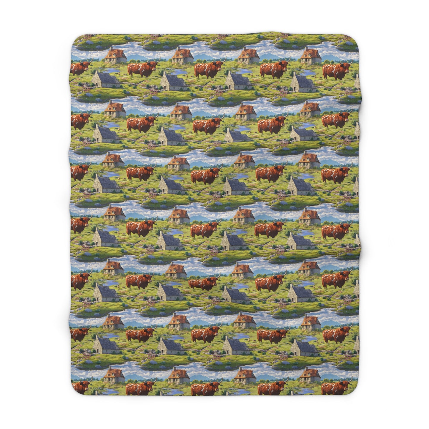 Cozy Farmhouse Sherpa Fleece Blanket
