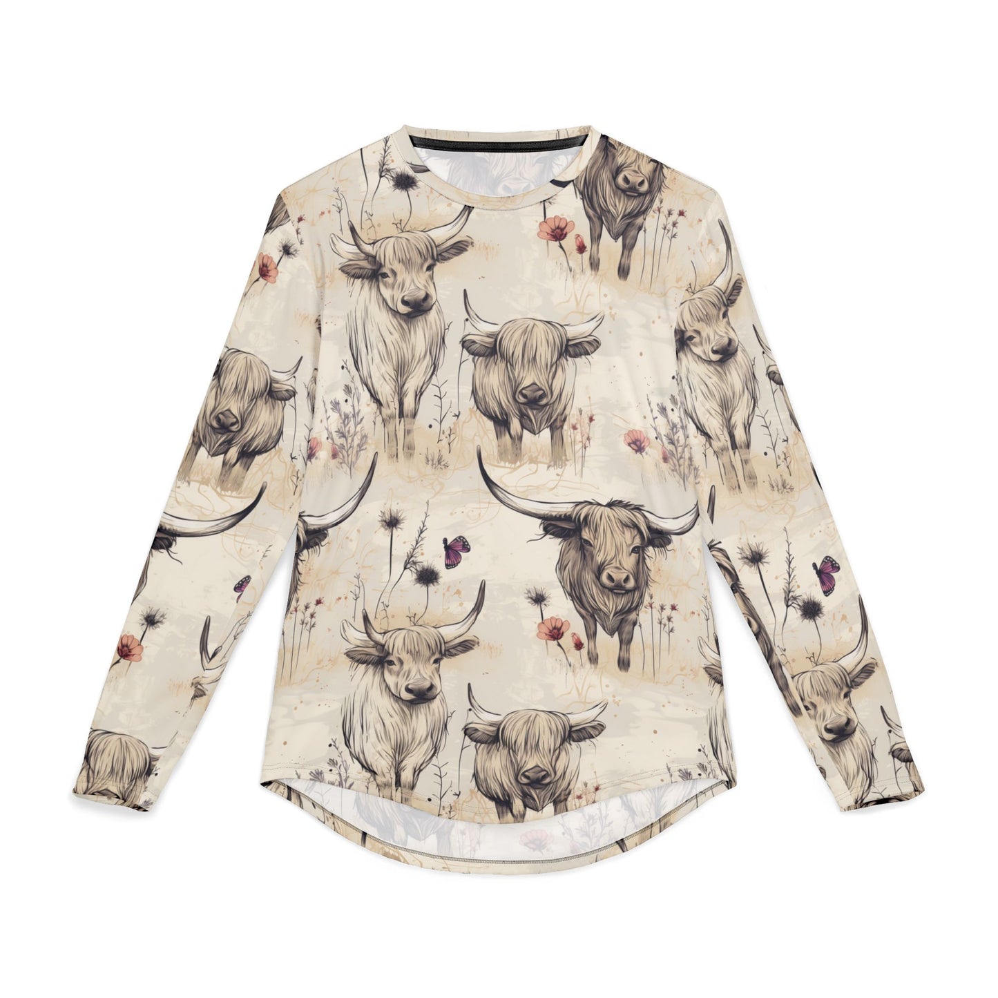 UV Protection Long Sleeve Shirt with Rustic Farm Design, Perfect for Summer Picnics