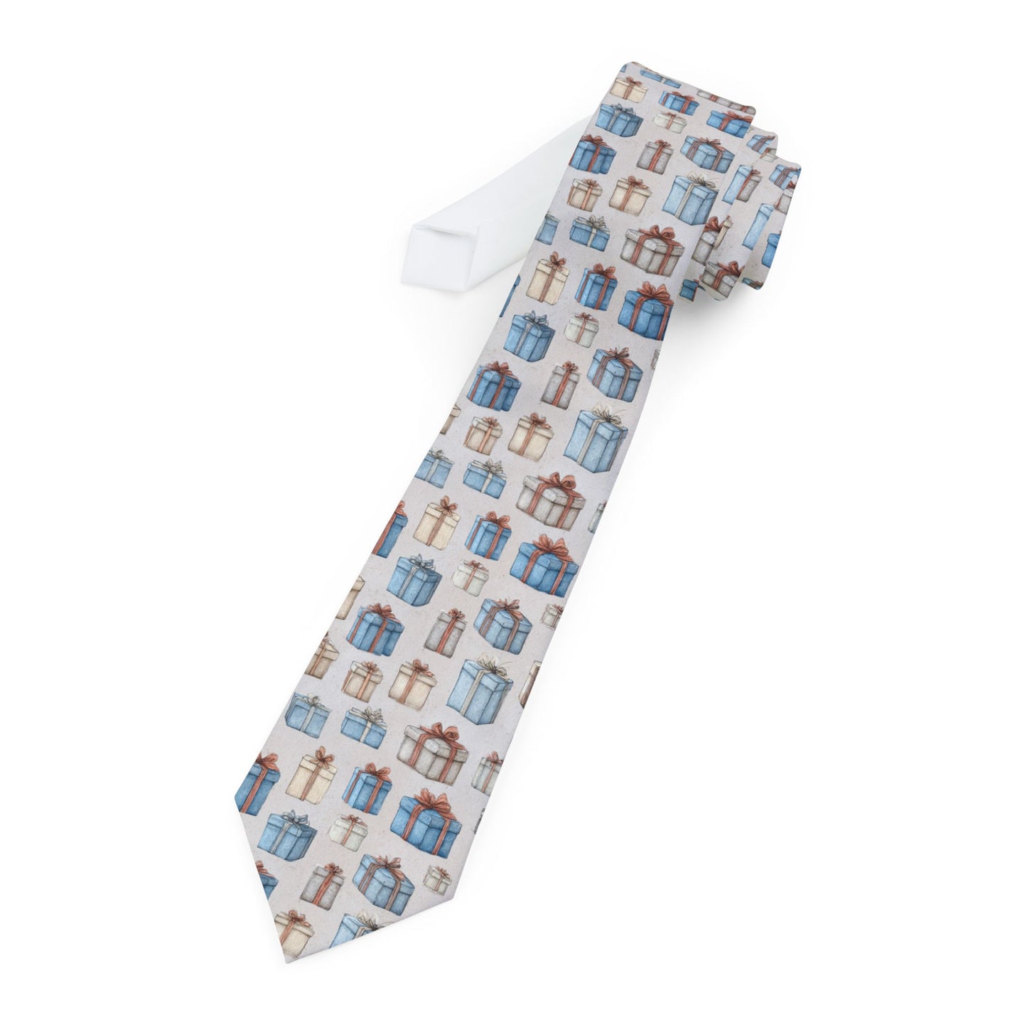 Gift-Themed Necktie for Special Occasions, Unique Accessory, Holiday Gift, Dapper Style, Formal Wear, Celebration Tie