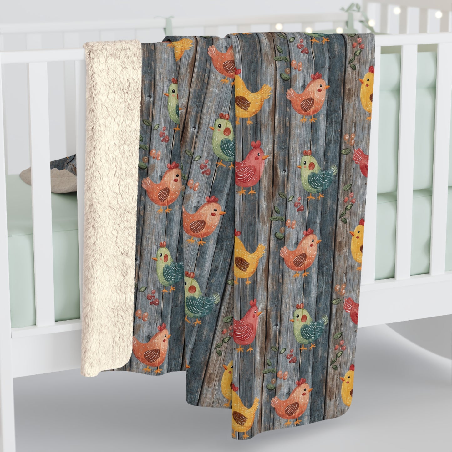 Cozy Sherpa Fleece Blanket with Whimsical Bird Design | Perfect for Home Decor, Gift for Bird Lovers, Cozy Nights, and Seasonal Decor