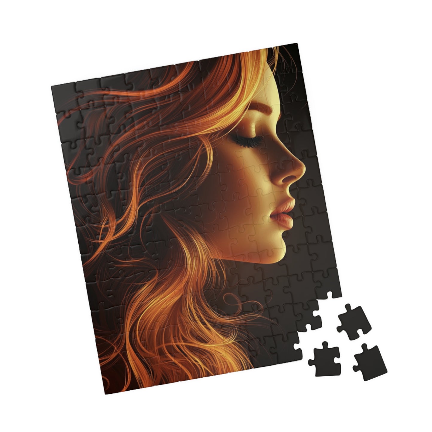 Elegant Woman Silhouette Puzzle - 110, 252, 520, 1014-Piece, Art Puzzle, Gift for Her, Home Decor, Relaxation Activities