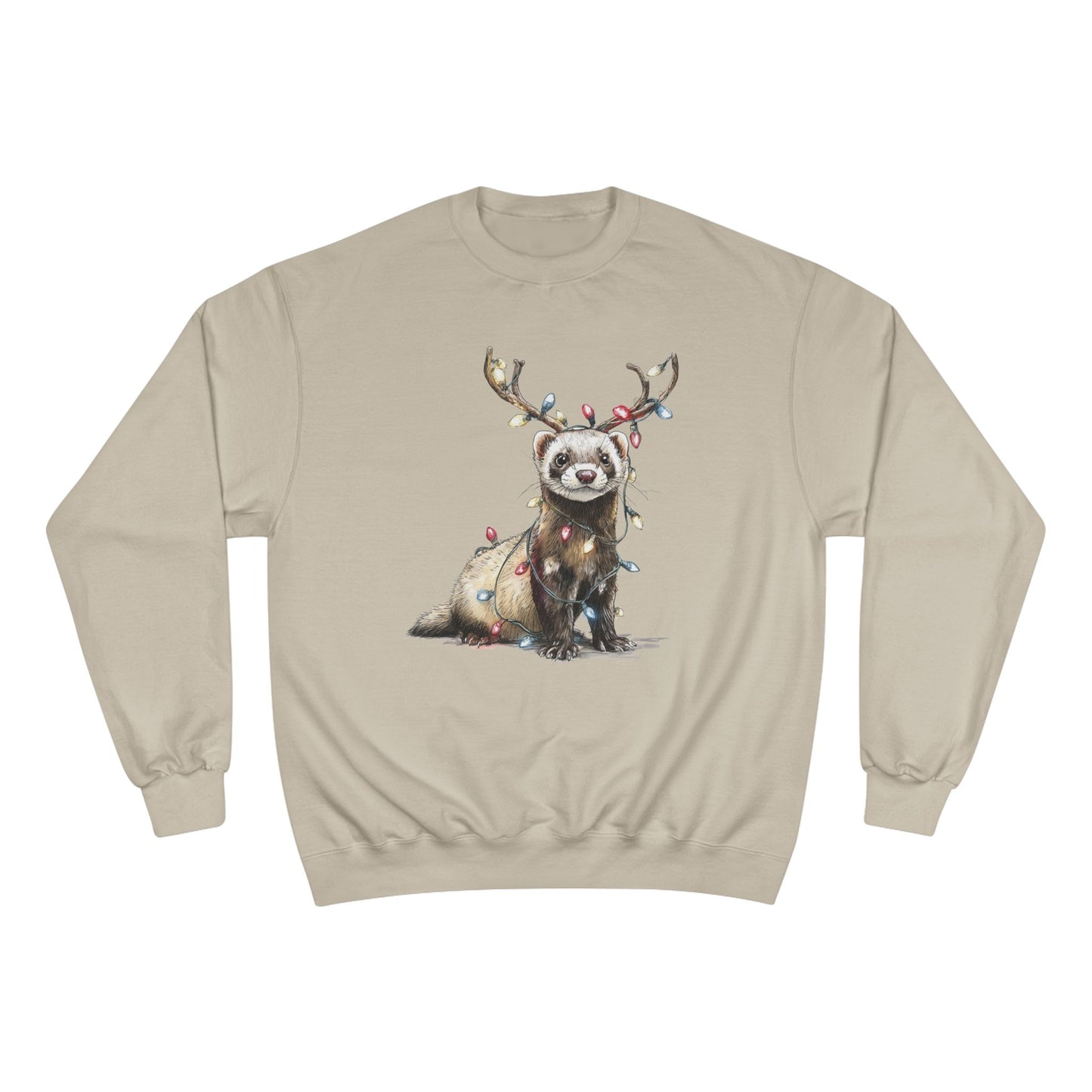 Otter Wants to be a Reindeer Champion Sweatshirt, Cozy Holiday Apparel, Christmas Gift, Cute Winter Wear