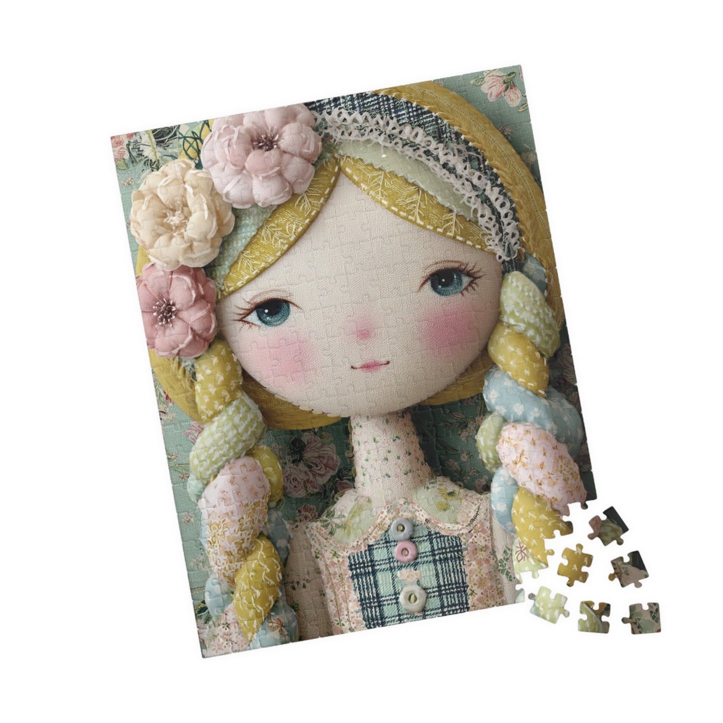 Charming Floral Doll Puzzle | 110, 252, 520, 1014-pieces, Whimsical Decor, Family Activity