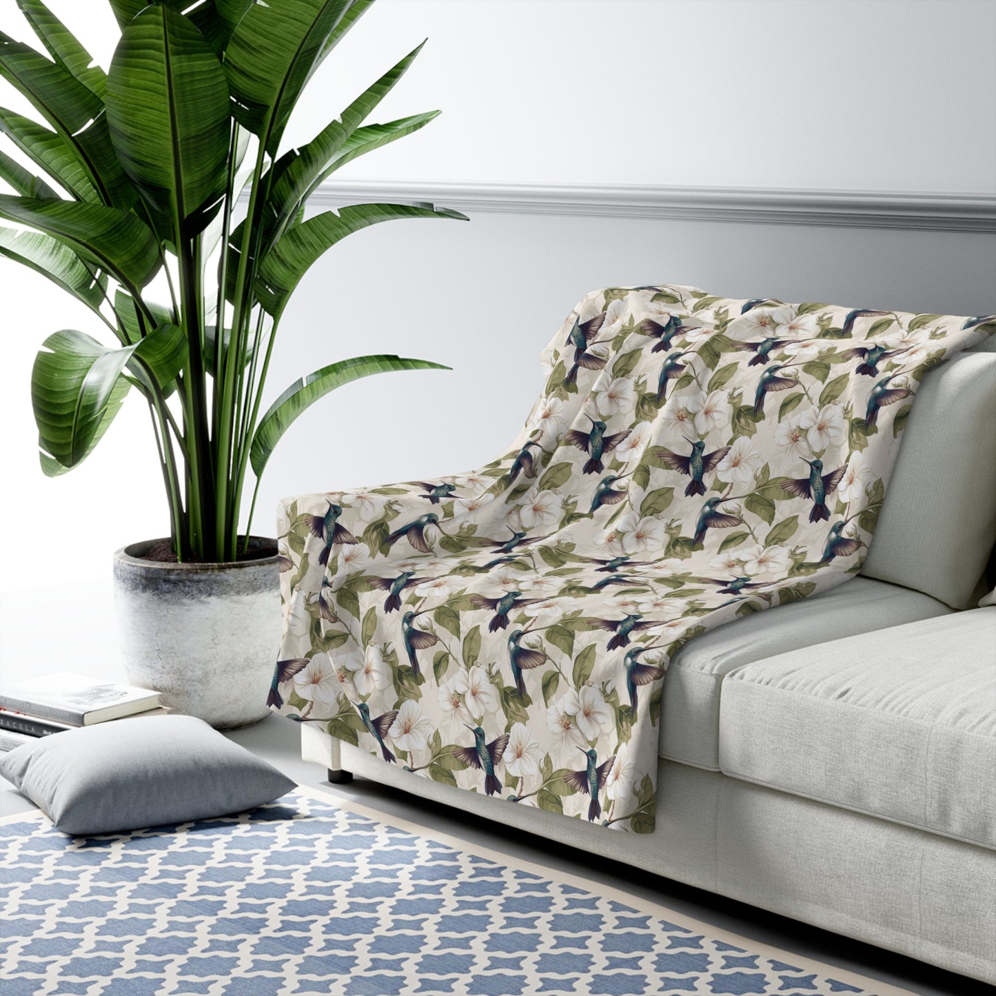 Cozy Floral Sherpa Fleece Blanket | Perfect Gift for Home Decor, Picnics, Snuggling, and Seasonal Celebrations