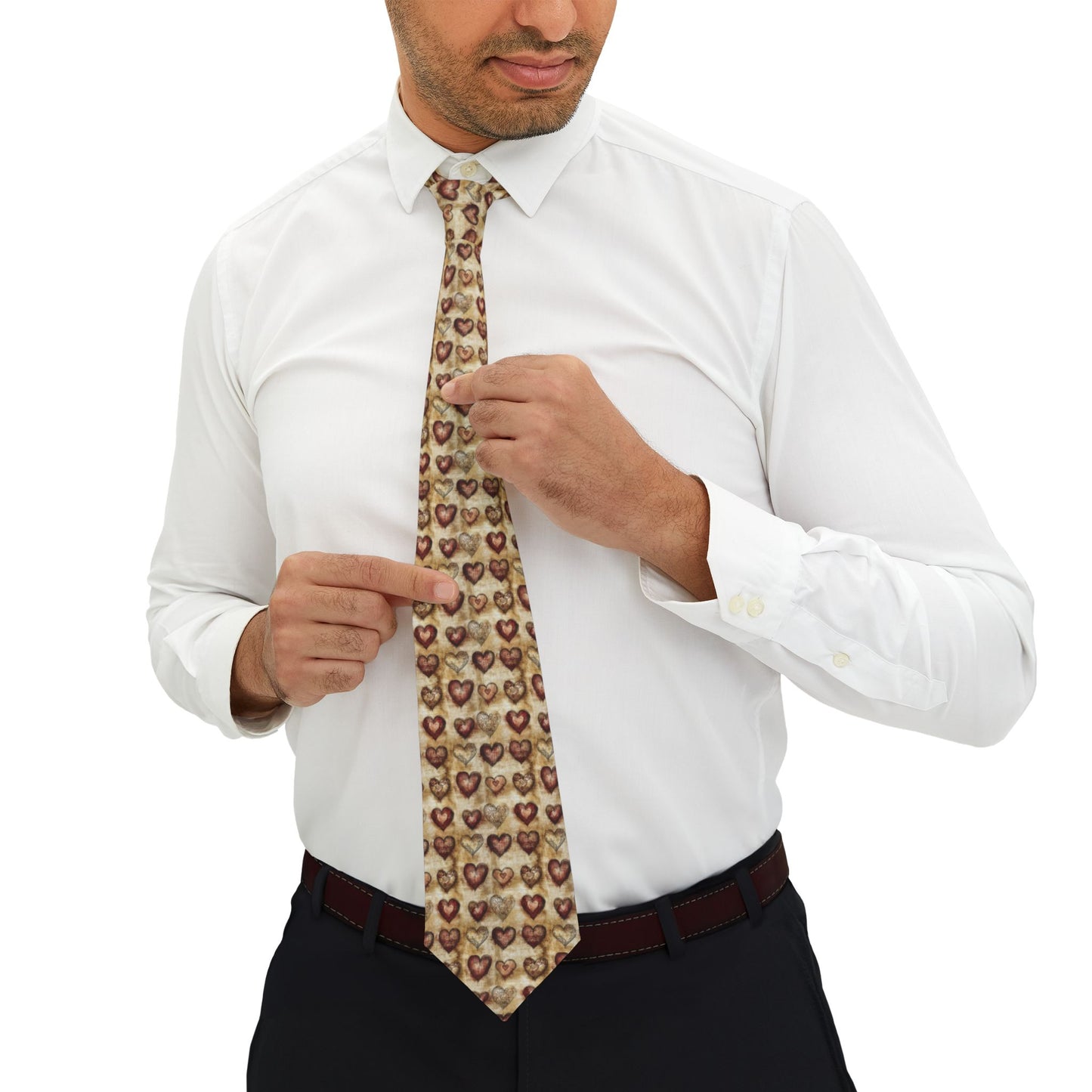 Romantic Hearts Necktie | Unique Gift for Him | Valentine's Day, Wedding, Anniversary, Business Casual Tie, Fun Accessory