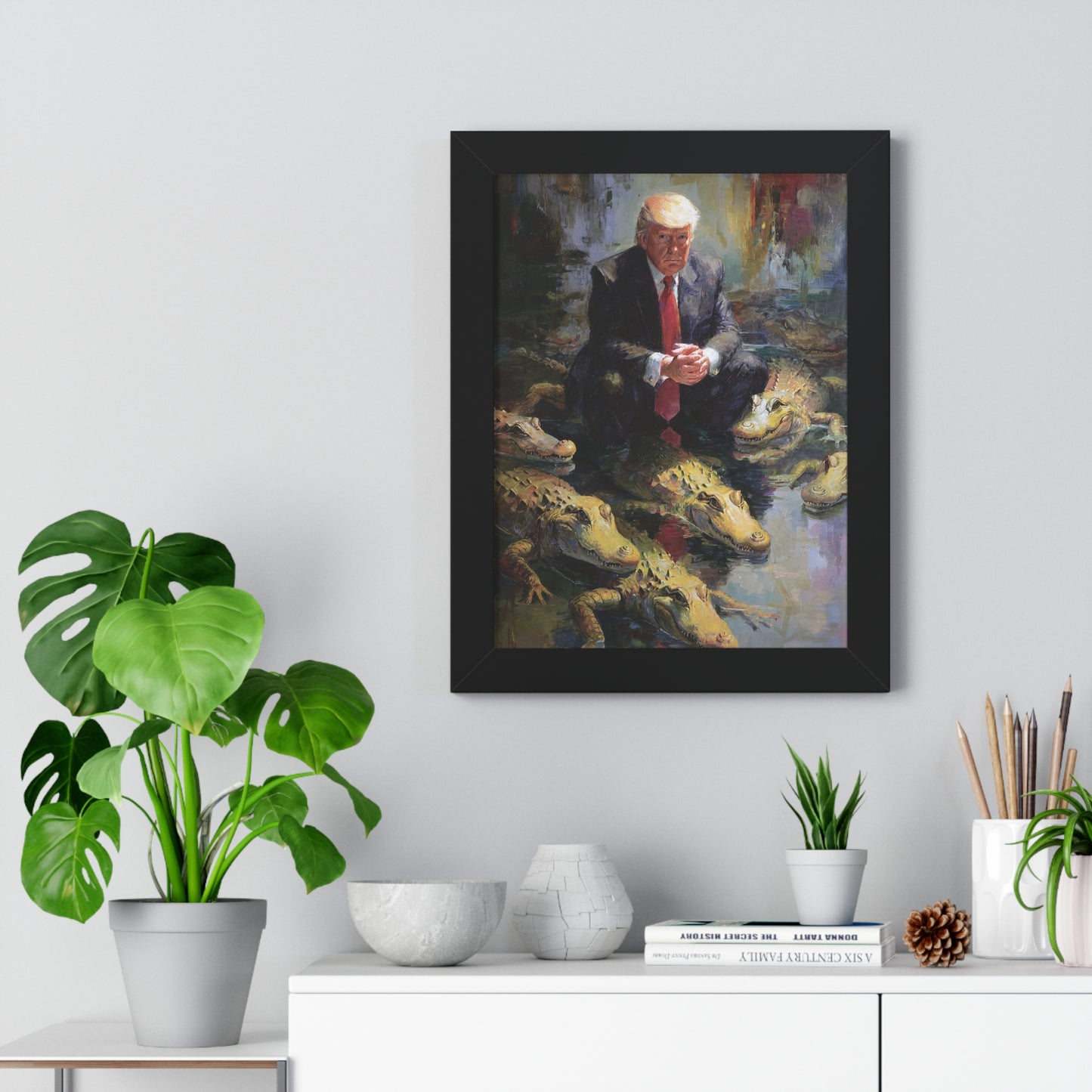 Framed Political Art Poster, Unique Home Decor, Gift for Collectors, Wall Art for Office, Funny Political Gift