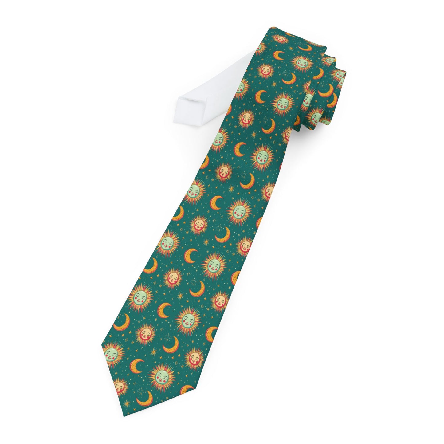 Whimsical Floral Necktie - Bohemian Tie for Men, Unique Gift for Dad, Wedding Accessory, Birthday Present, Retro Style Tie