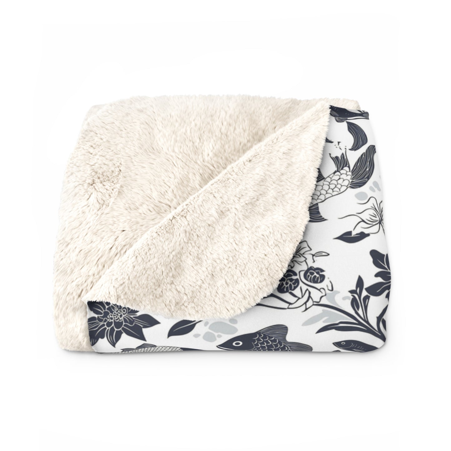 Cozy Floral Sherpa Blanket | Warm Floral Throw for Couch, Home Decor, Gift for Her, Cozy Nights