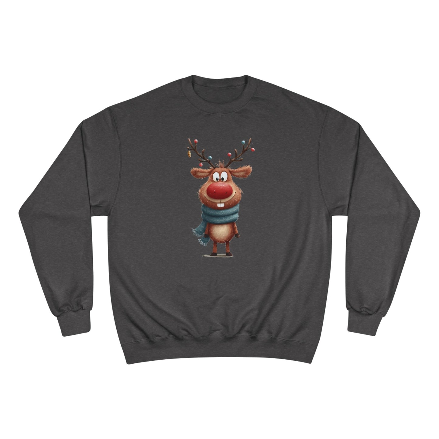 Reindeer Champion Sweatshirt, Cozy Holiday Apparel, Cute Christmas Gift