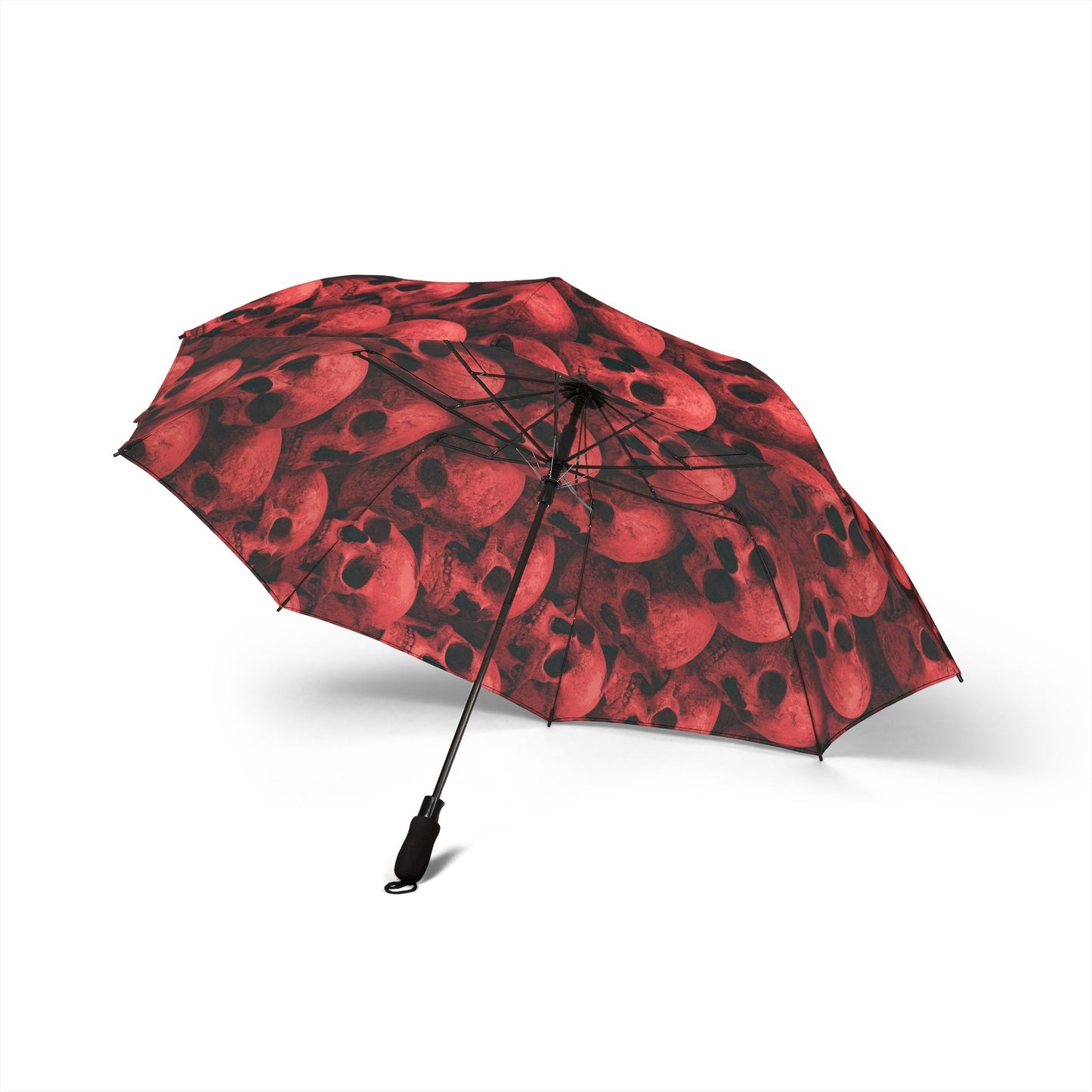 Gothic Skull Pattern Umbrella, Stylish Rain Gear, Unique Gift for Halloween, Artistic Foldable Umbrella, Perfect for Gothic Decor