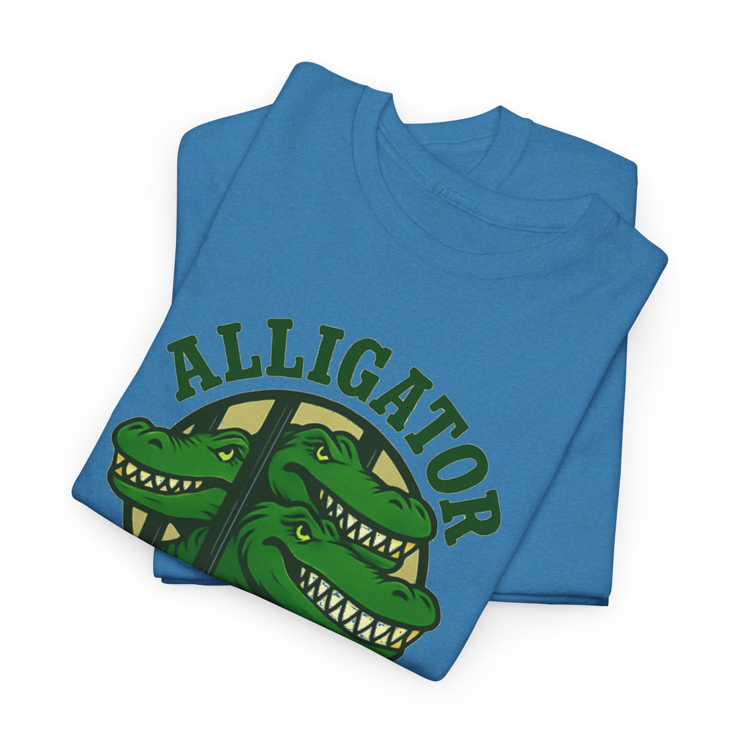 Alligator Alcatraz Unisex Heavy Cotton Tee, Fun Graphic Tee, Casual Wear, Gift for Animal Lovers, Summer Fashion, Unique T-Shirt