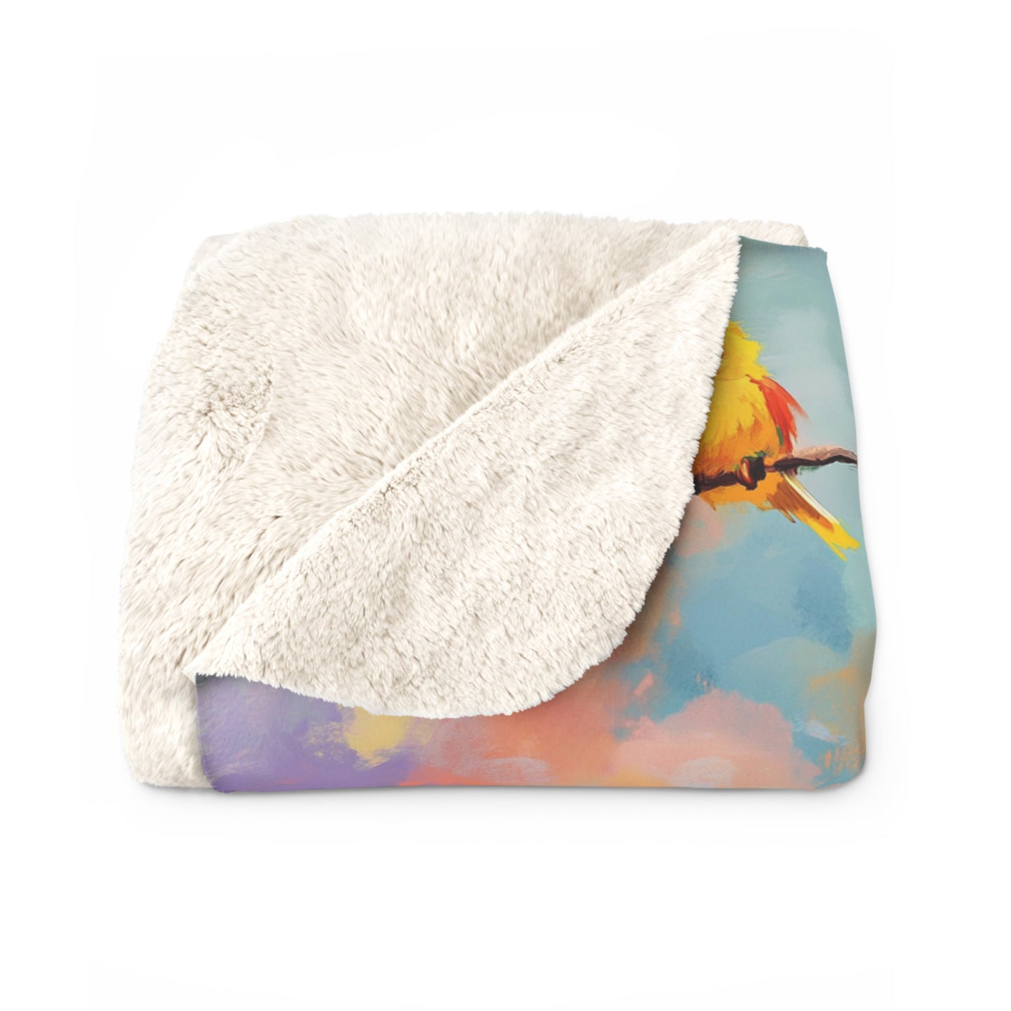 Sherpa Fleece Blanket - Rainbow Tweety Birds